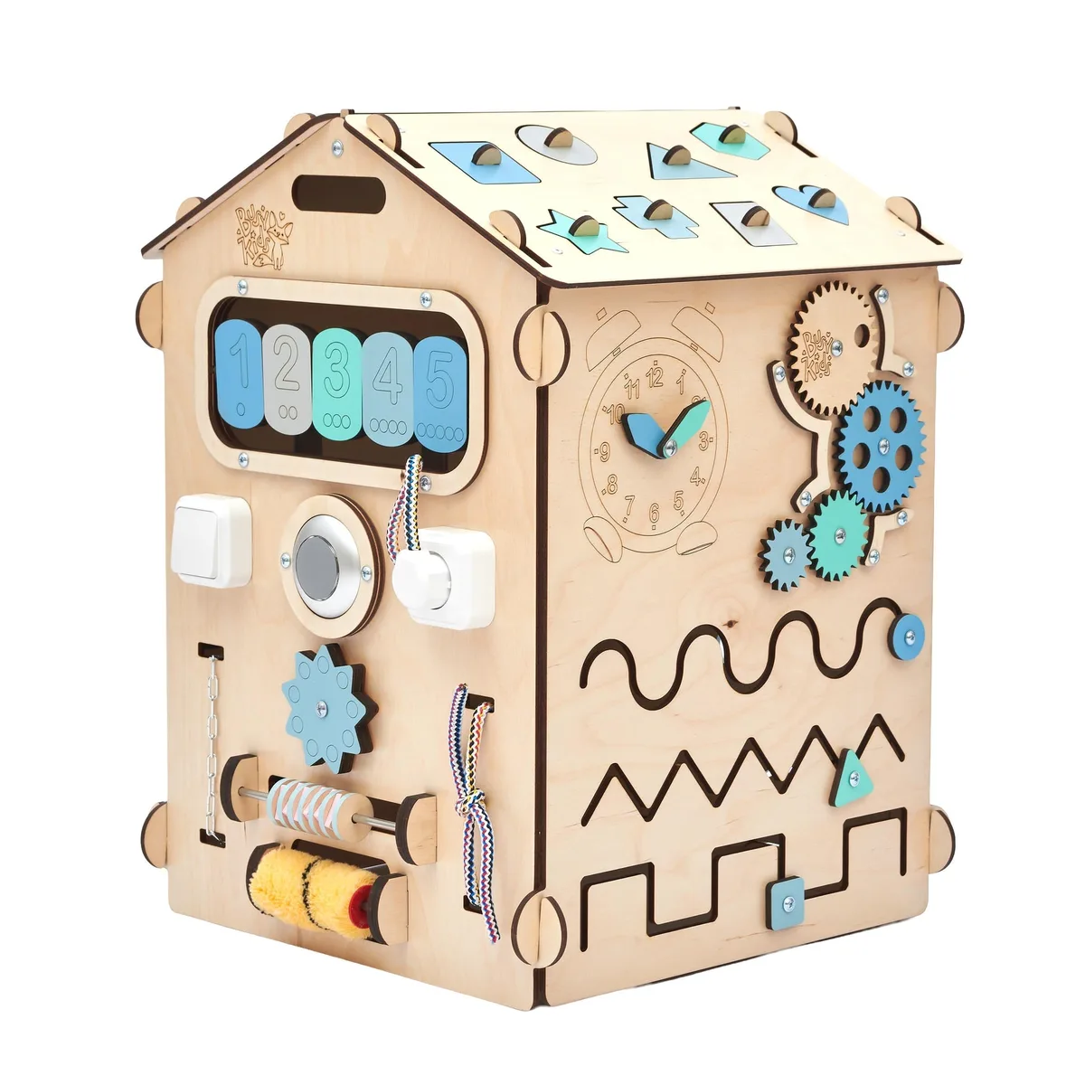 BusyKids Speelhuis met 6 activiteitenborden - Mint