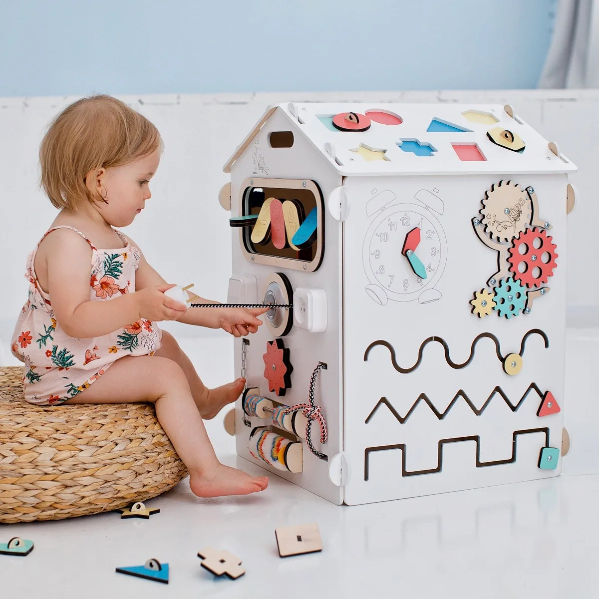 BusyKids Speelhuis met 6 activiteitenborden - Wit