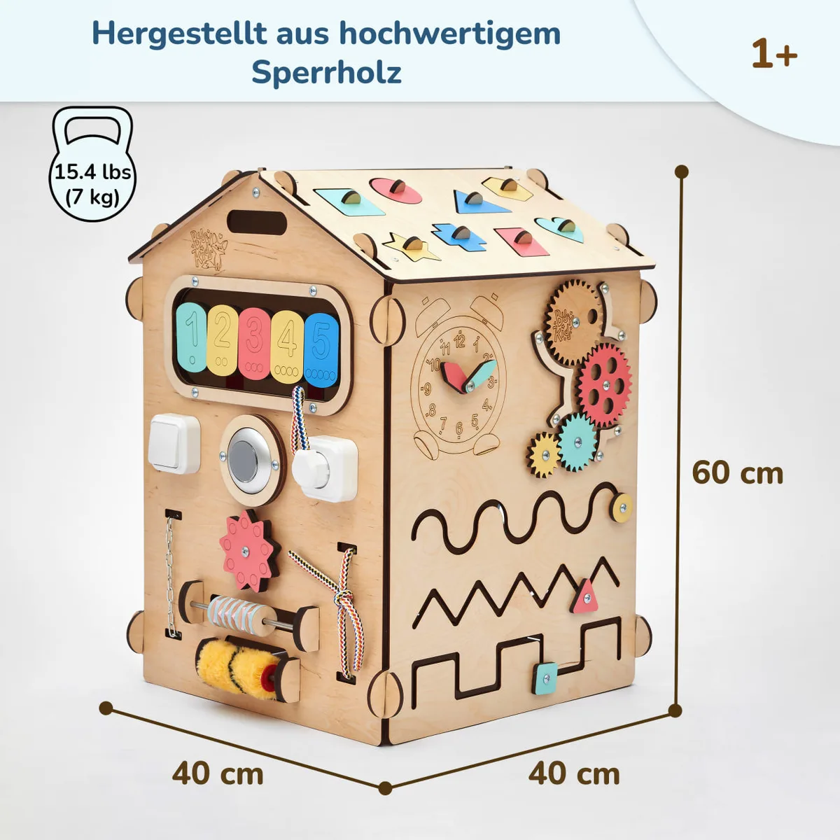 BusyKids Speelhuis met 6 activiteitenborden - Wit - 4