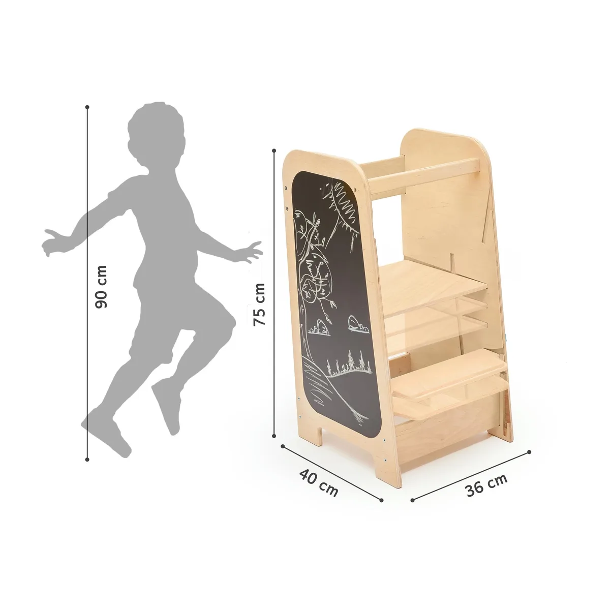 BusyKids Leertoren Play 5-in-1 met speelelementen - Mint - 3