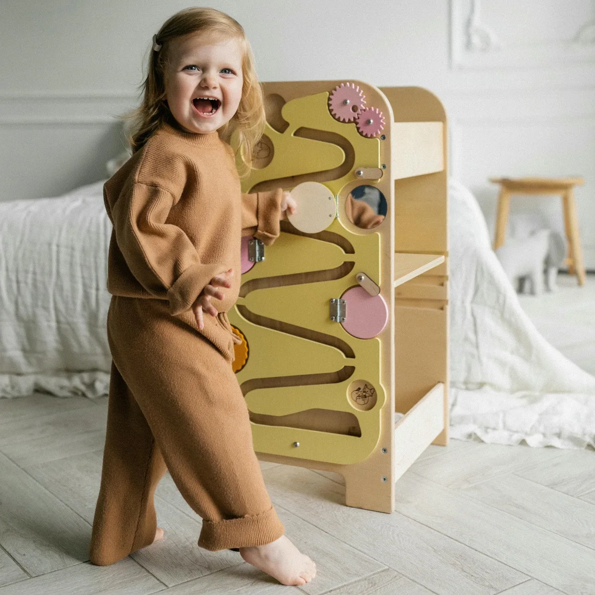 BusyKids Leertoren Play 5-in-1 met speelelementen - Mint - 4