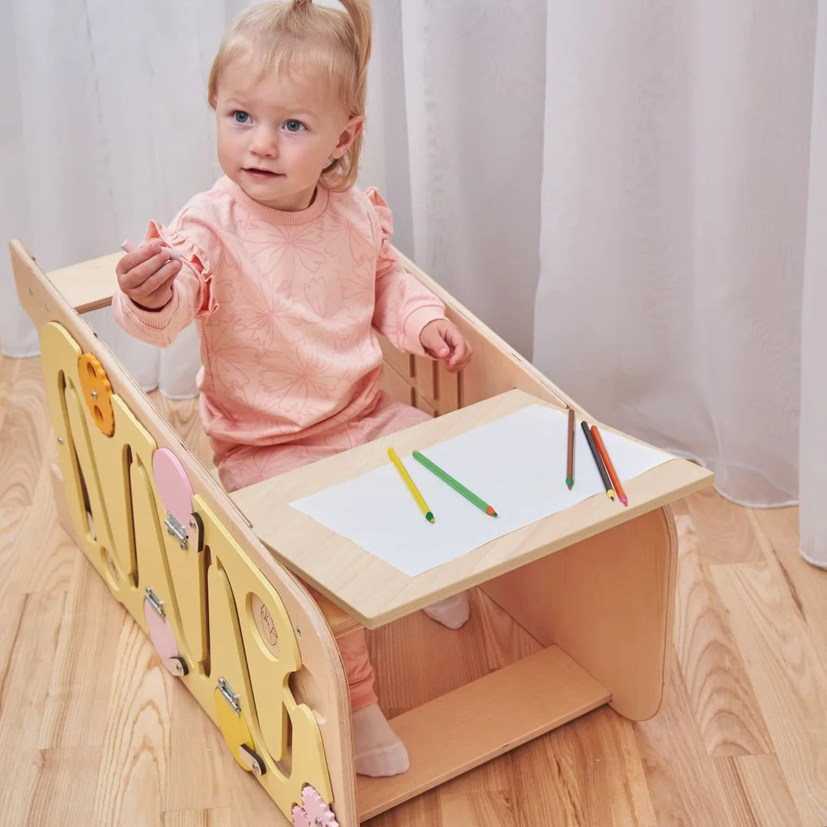 BusyKids Leertoren Play 5-in-1 met speelelementen - Mint - 8