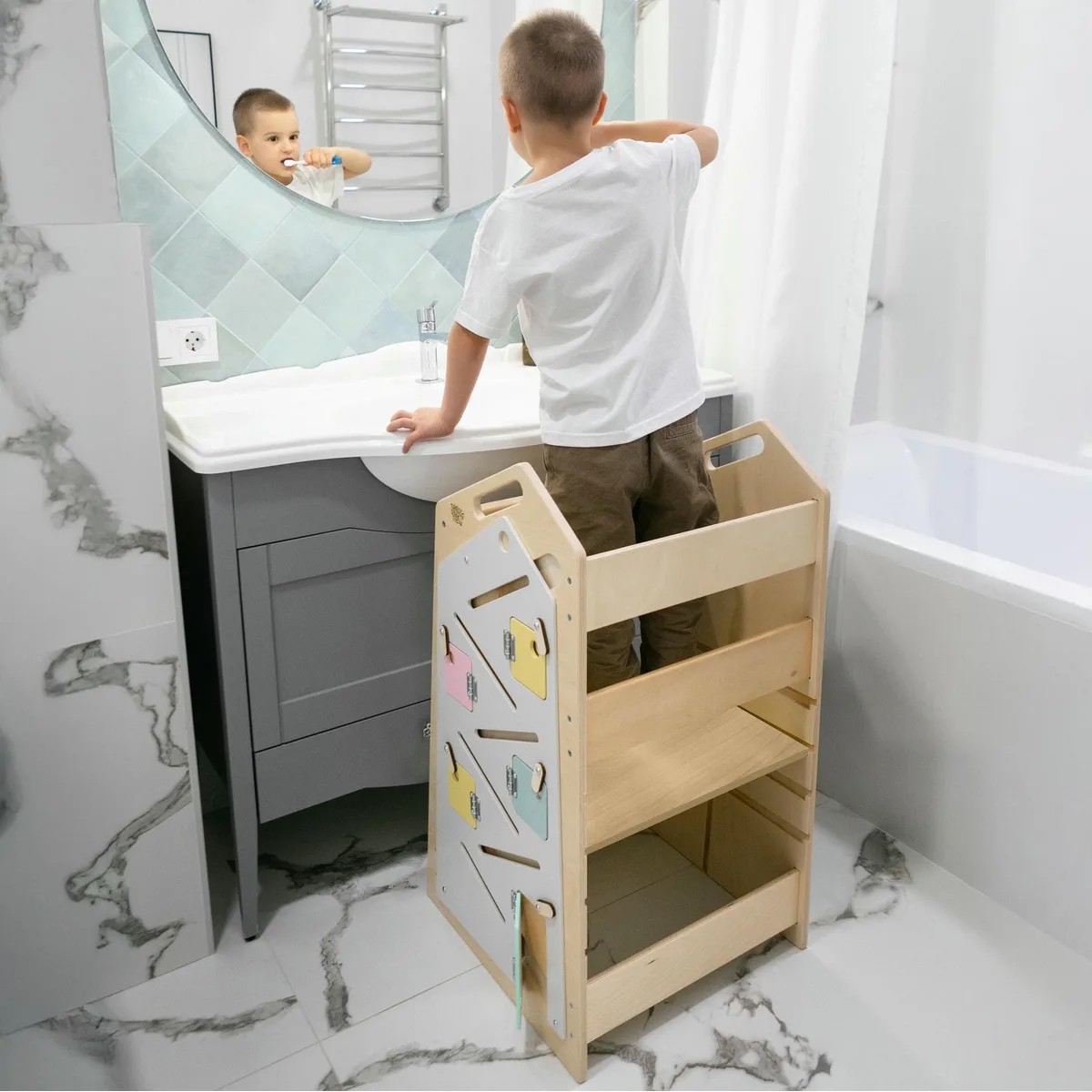 BusyKids Leertoren Play XL 5-in-1 - Vanille - 4