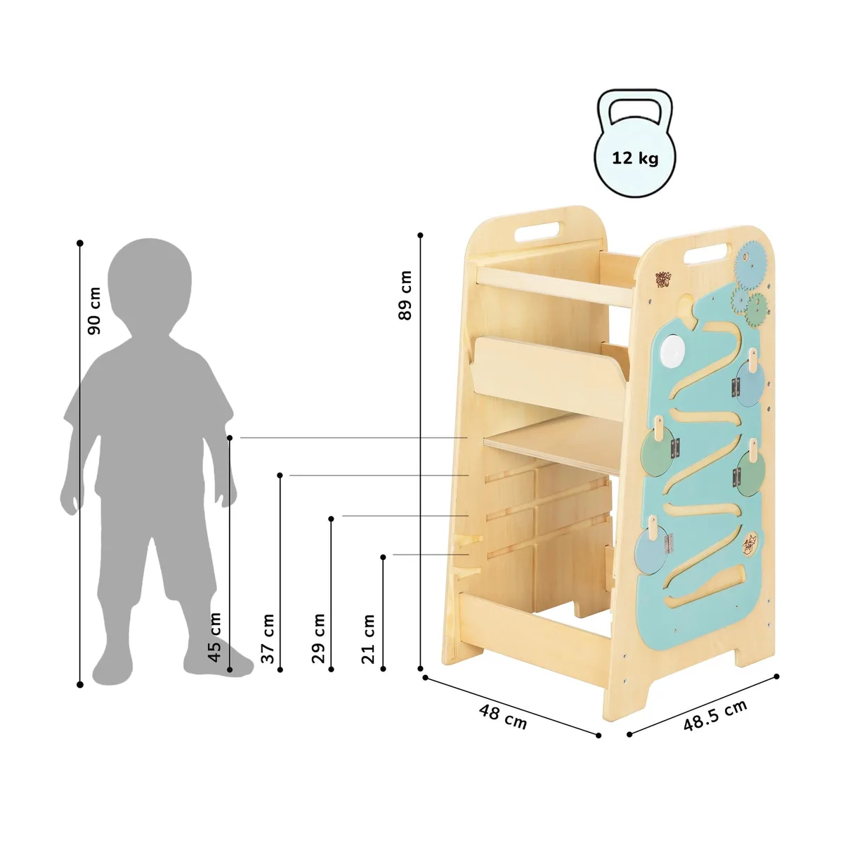 BusyKids Leertoren Play XL 5-in-1 - Mint