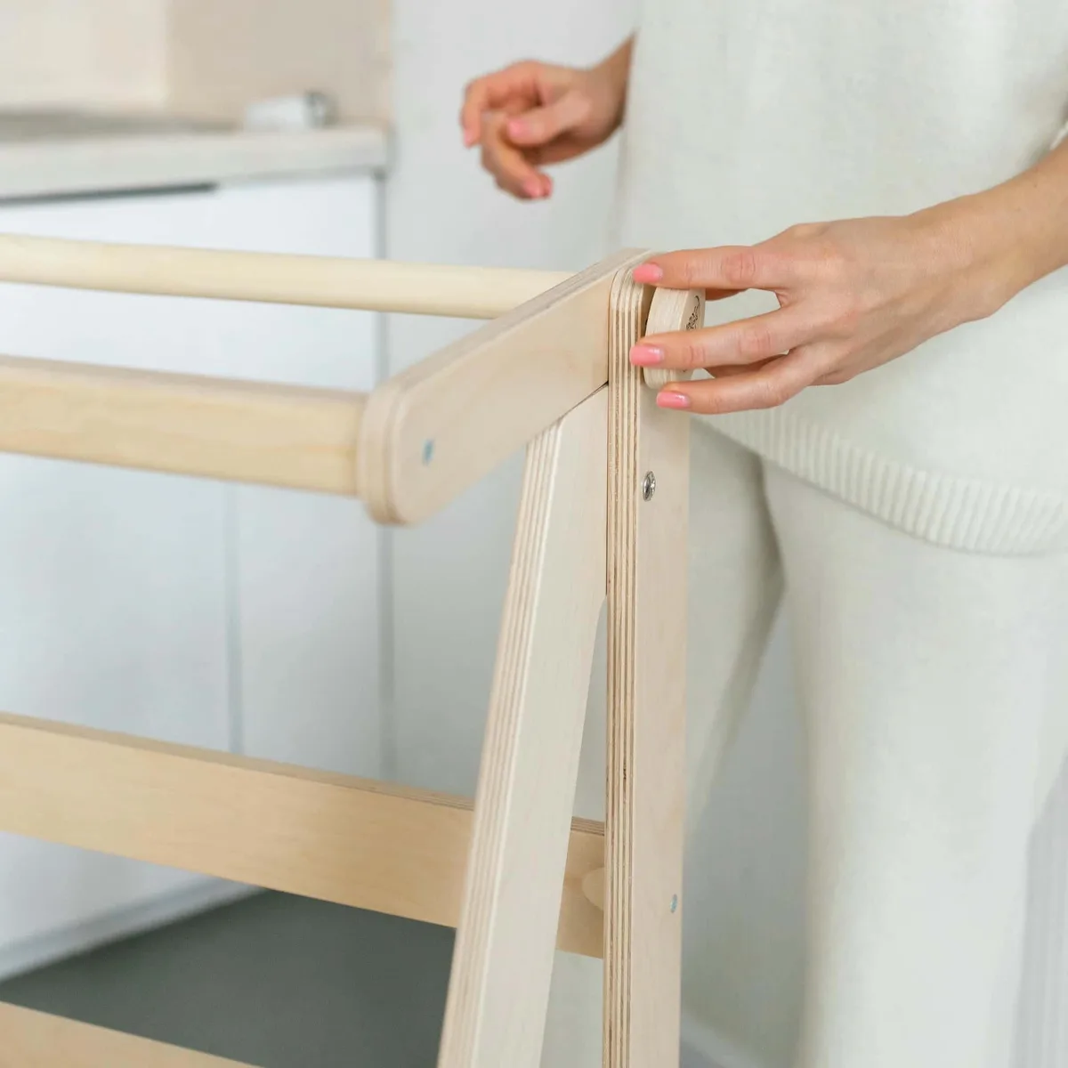 BusyKids Opvouwbare leertoren - Naturel gelakt - 5