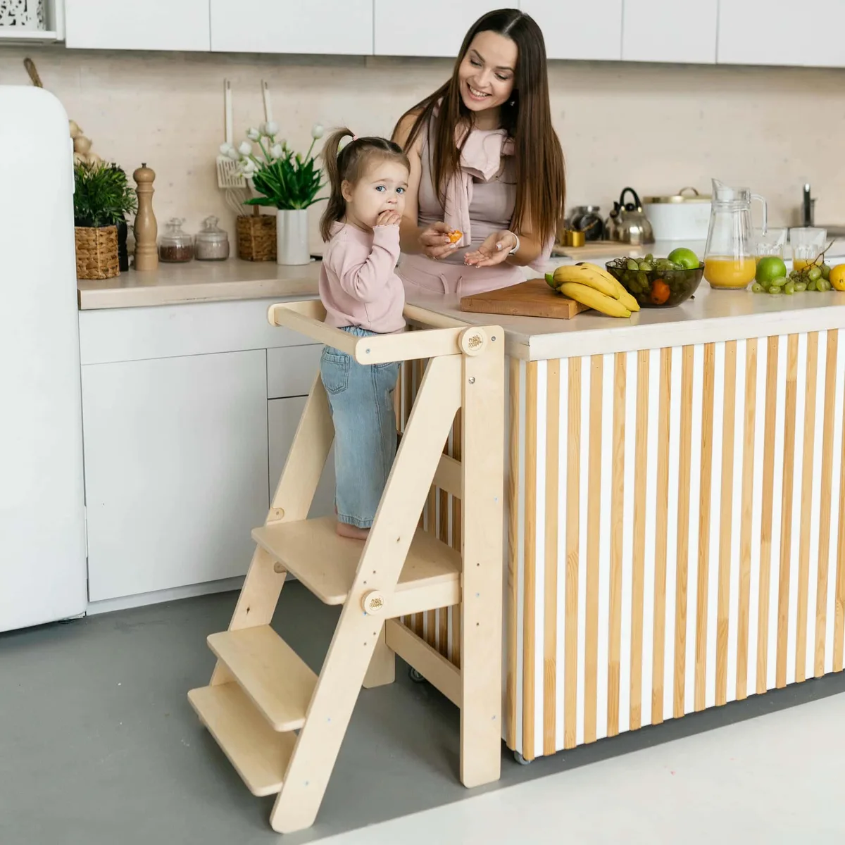 BusyKids Opvouwbare leertoren - Onbehandeld hout - 6