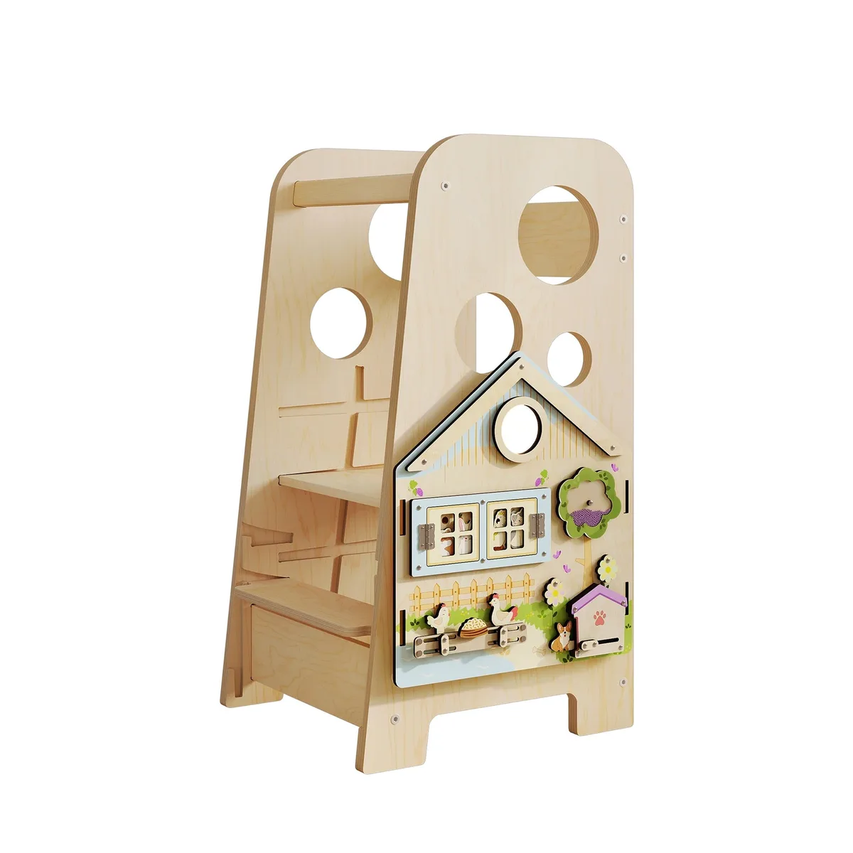 BusyKids Meegroeiende leertoren 3-in-1 (75 cm) - Lichtblauw - 3
