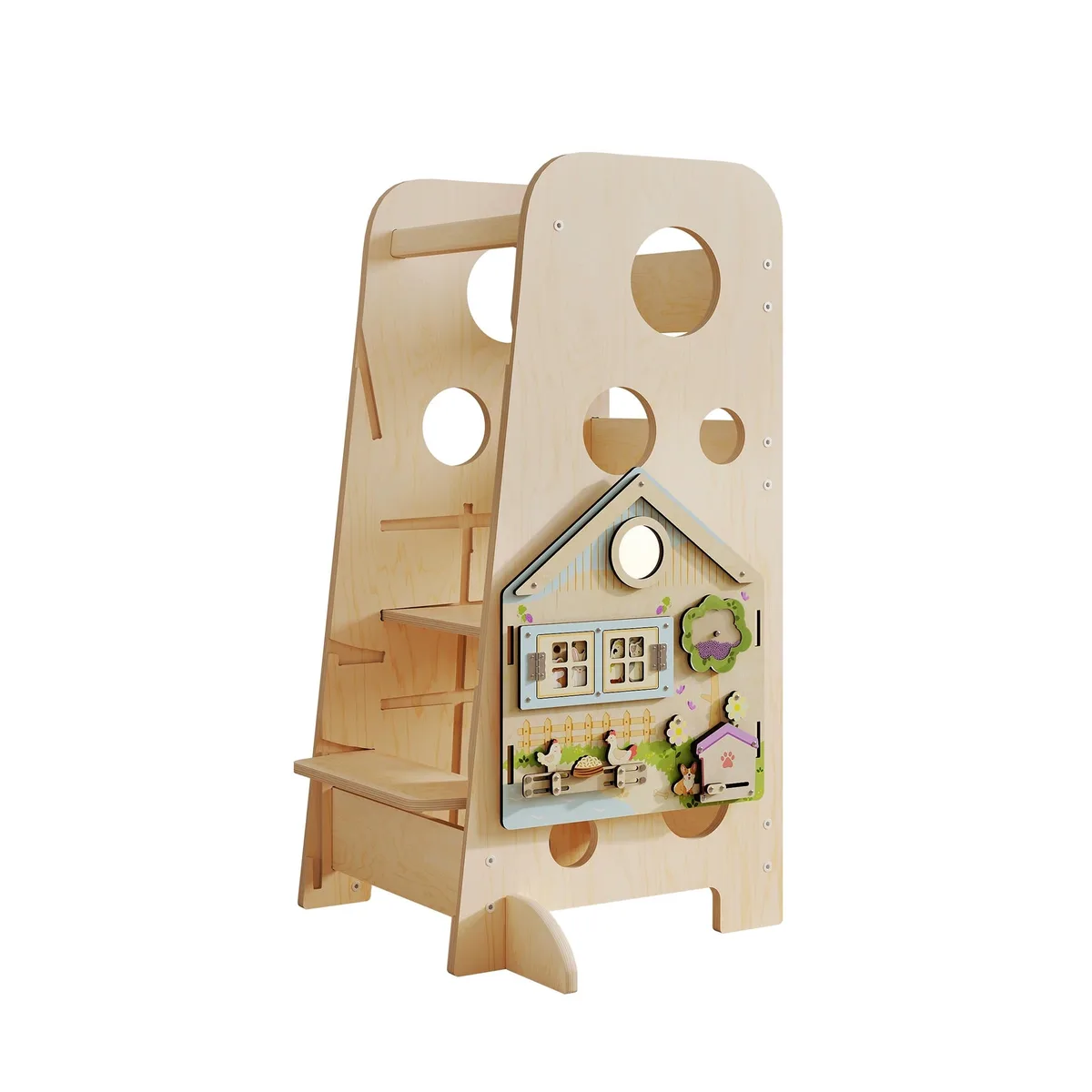 BusyKids Meegroeiende leertoren 3-in-1 XL (89 cm) - Roze - 4