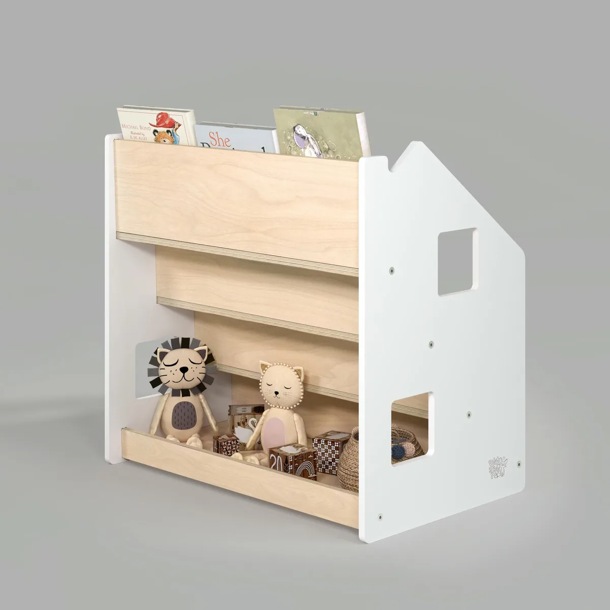 BusyKids Montessori boekenkast - Grijs - 8