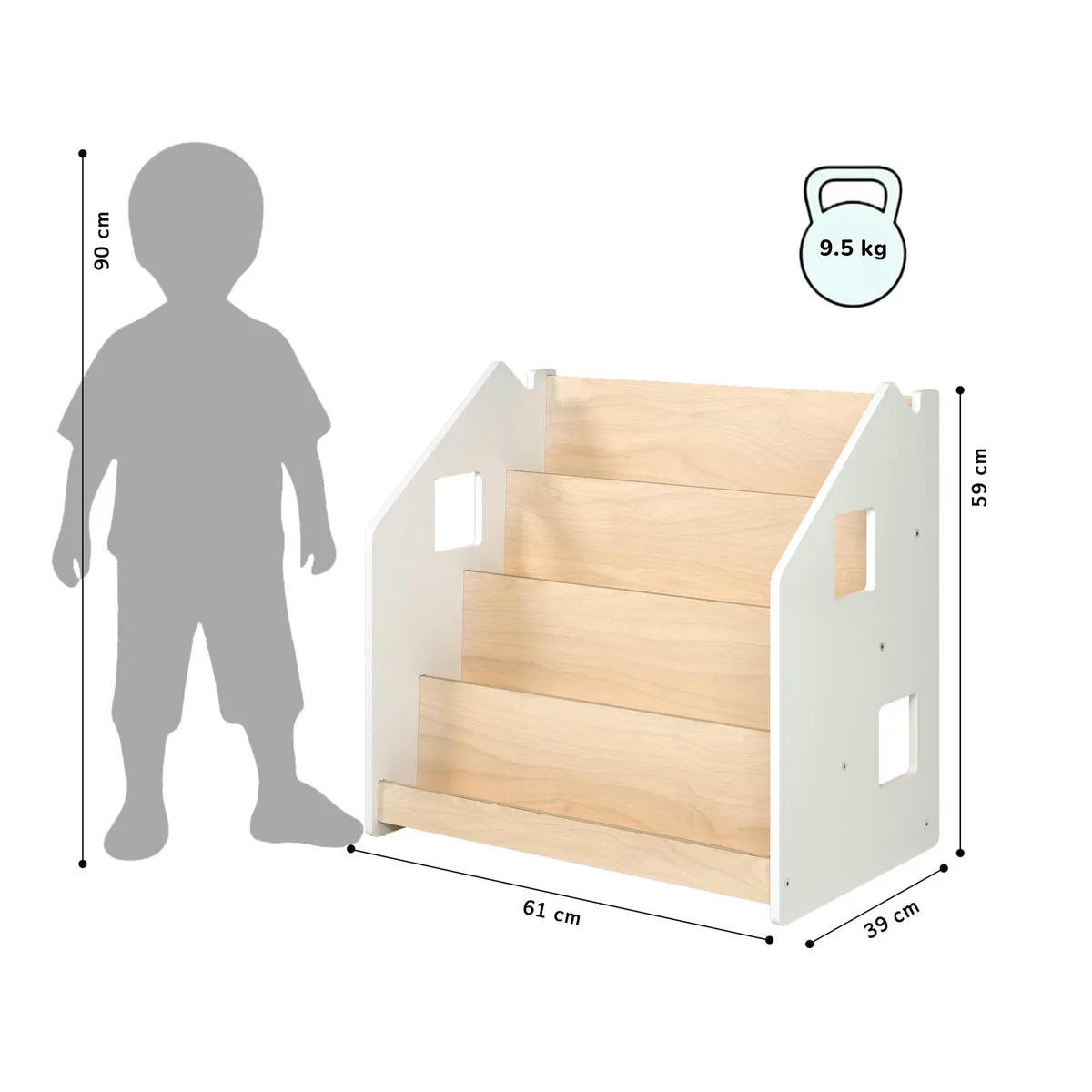 BusyKids Montessori boekenkast - Roze - 5