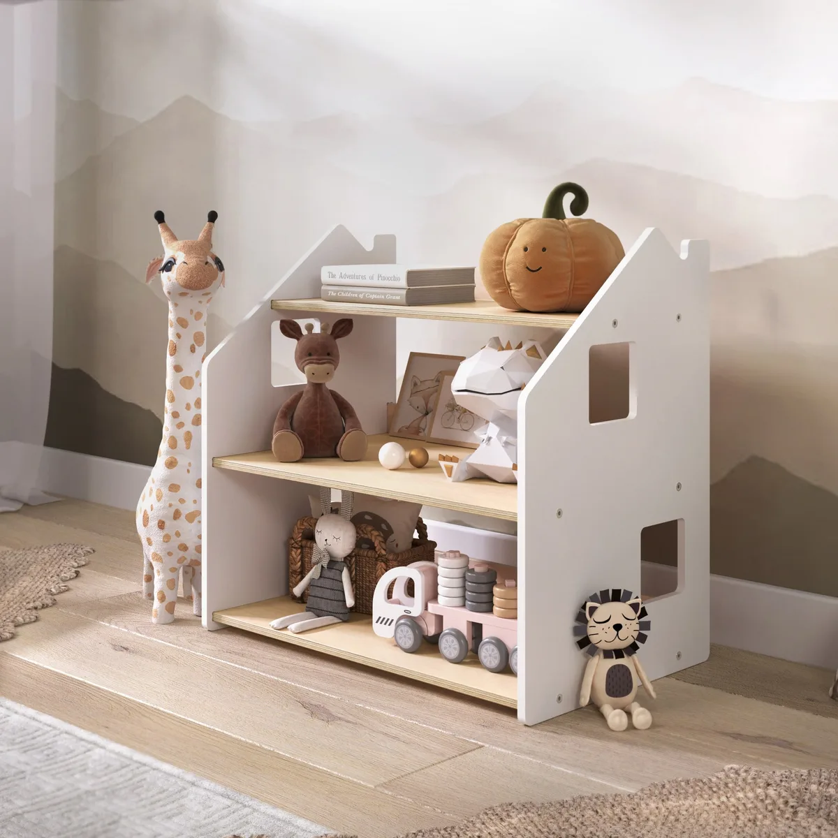 BusyKids Montessori speelgoedkast - Naturel gelakt - 4