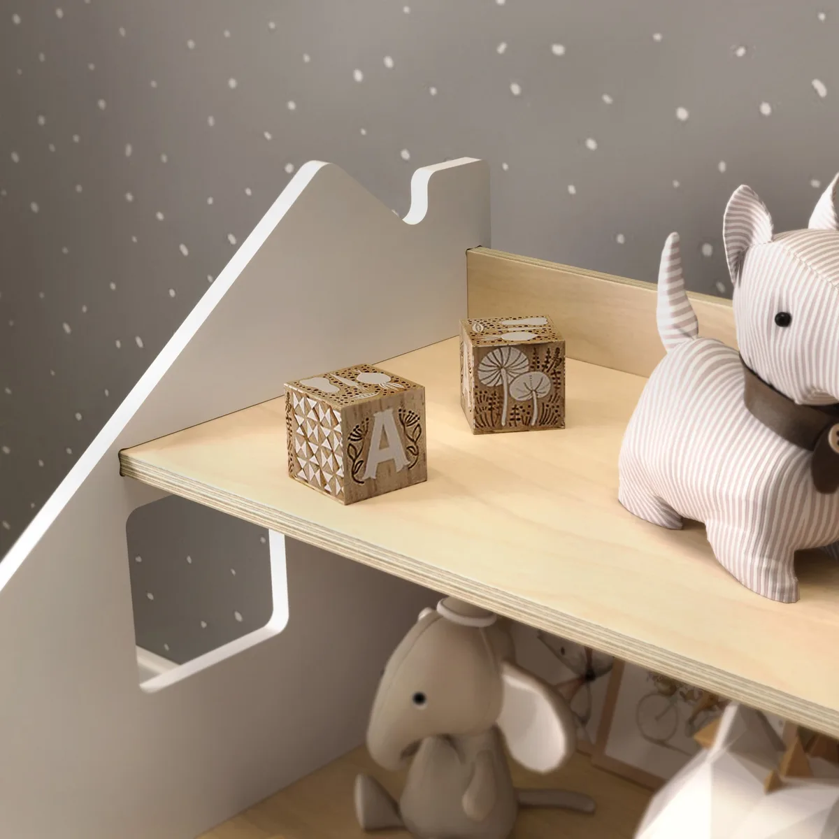 BusyKids Montessori speelgoedkast - Grijs - 5