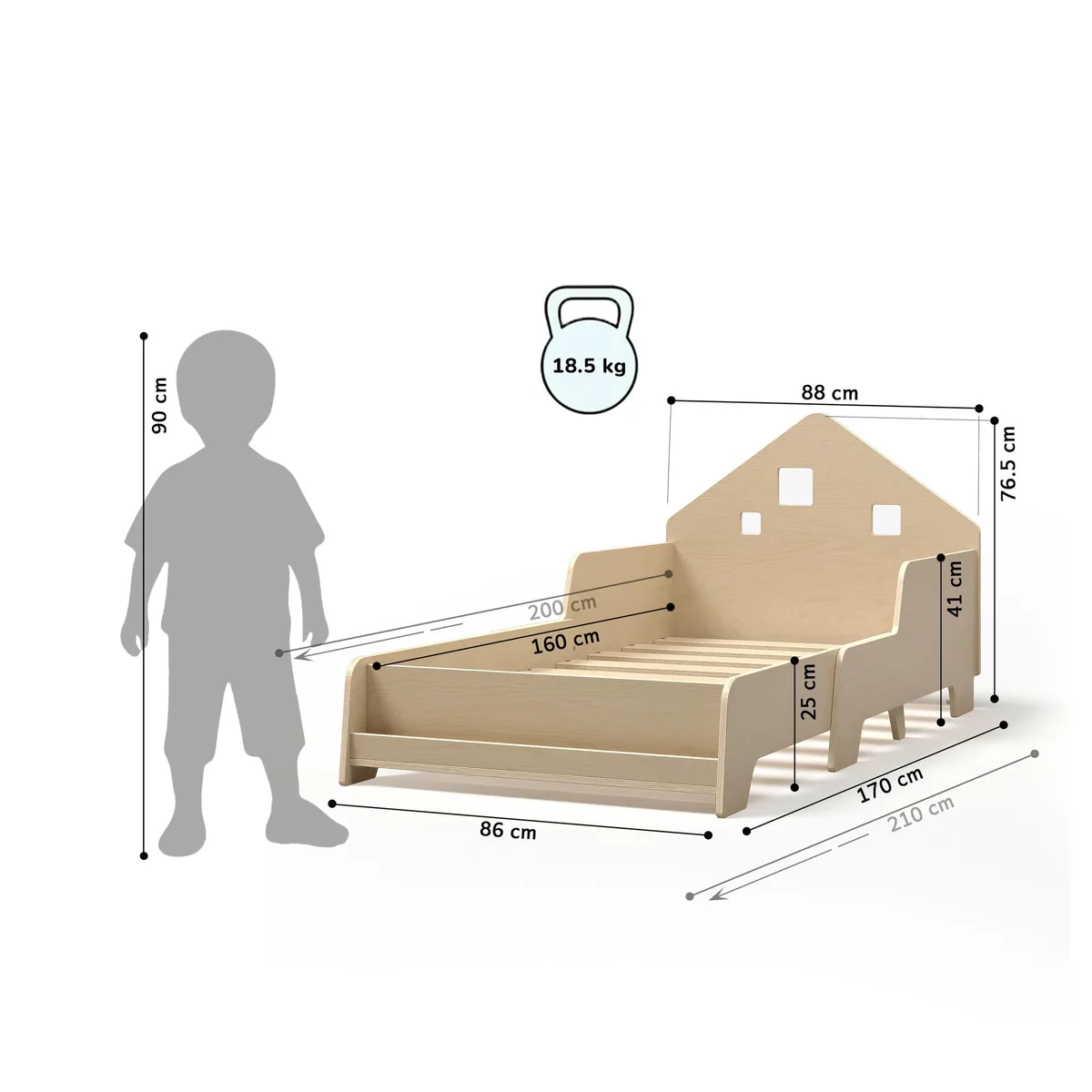 BusyKids Meegroeiend huisbed met LED-verlichting - 3