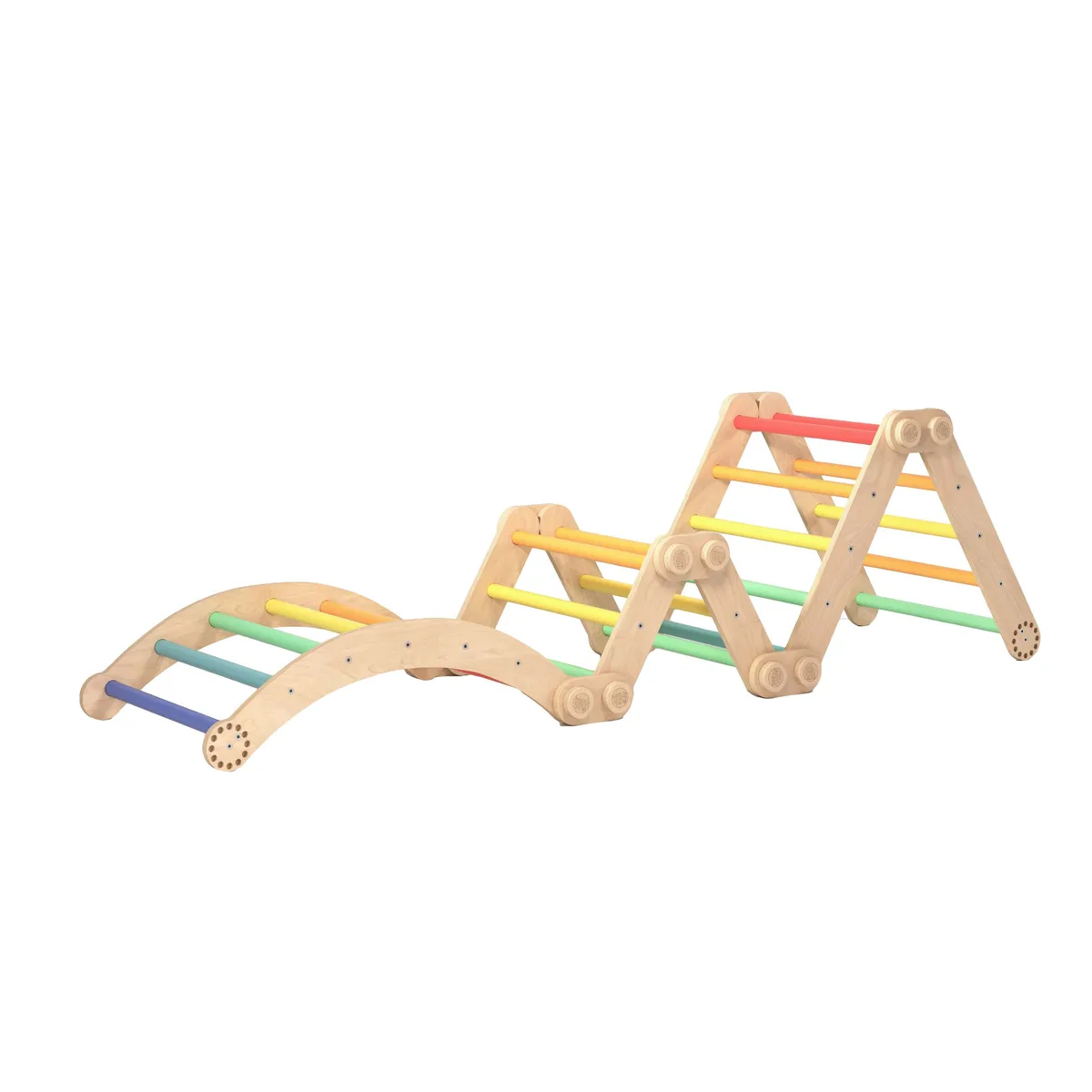 BusyKids Flexi klimrek Set S (klimrek en mini klimrek) - Regenboog