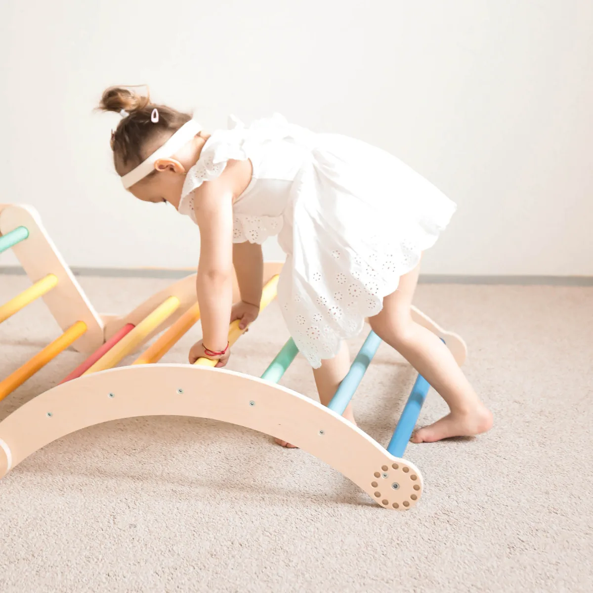 BusyKids Flexi klimrek Set S (klimrek en mini klimrek) - Regenboog - 7