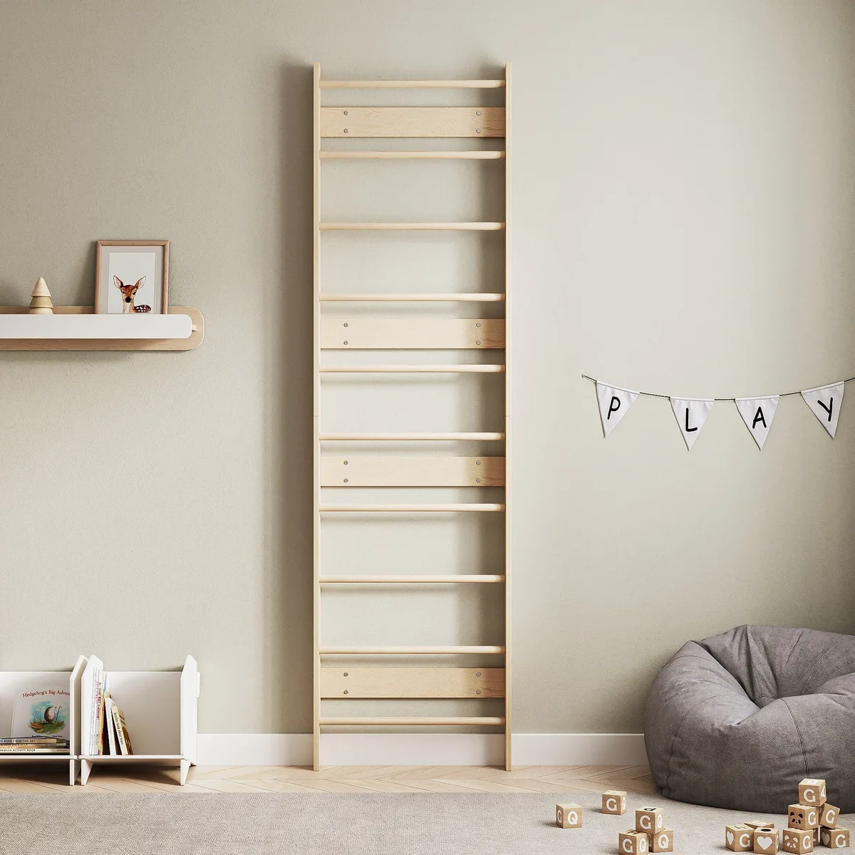 BusyKids EVERGYM Zweedse wand (basismodel) - Naturel - 4