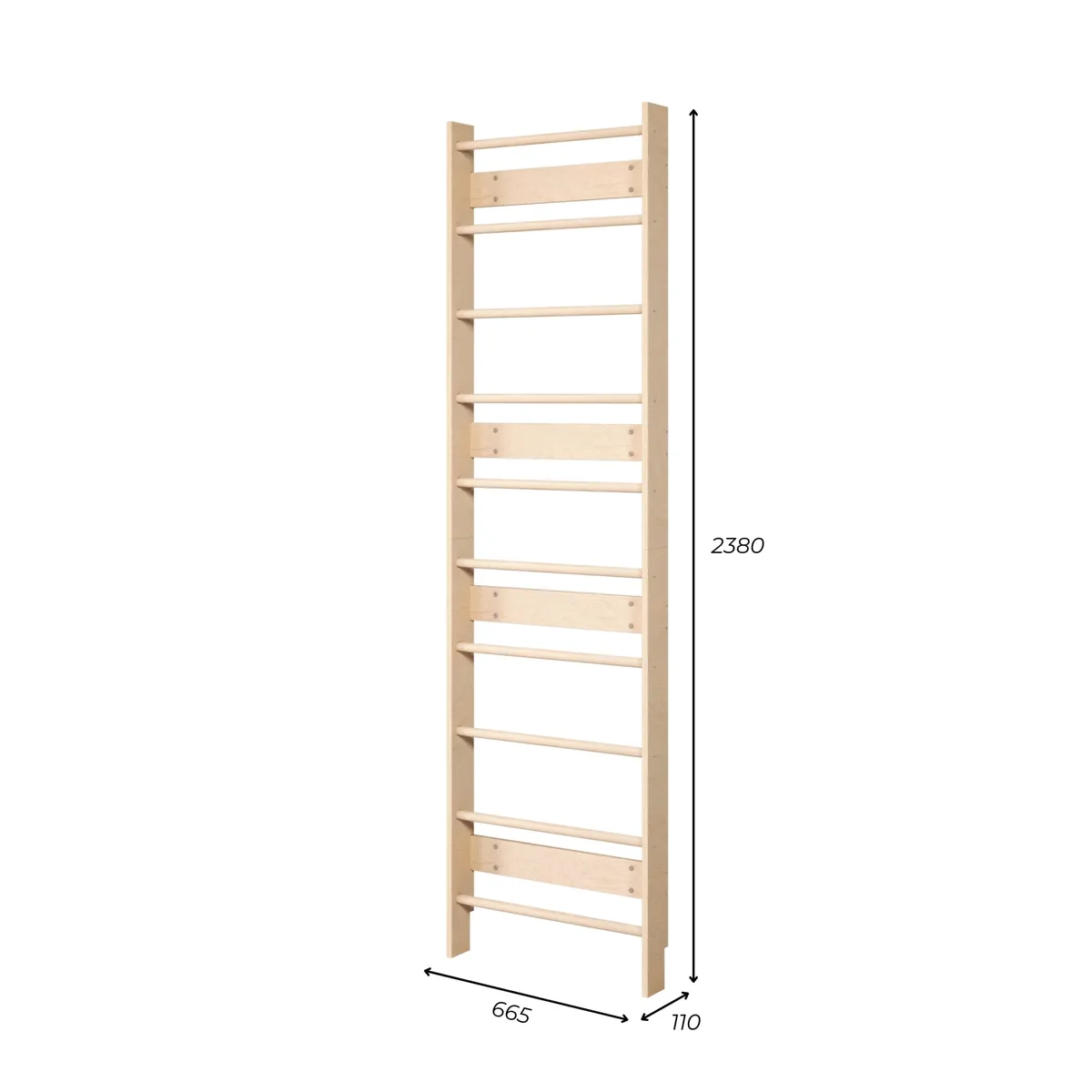 BusyKids EVERGYM Zweedse wand (basismodel) - Wit - 3