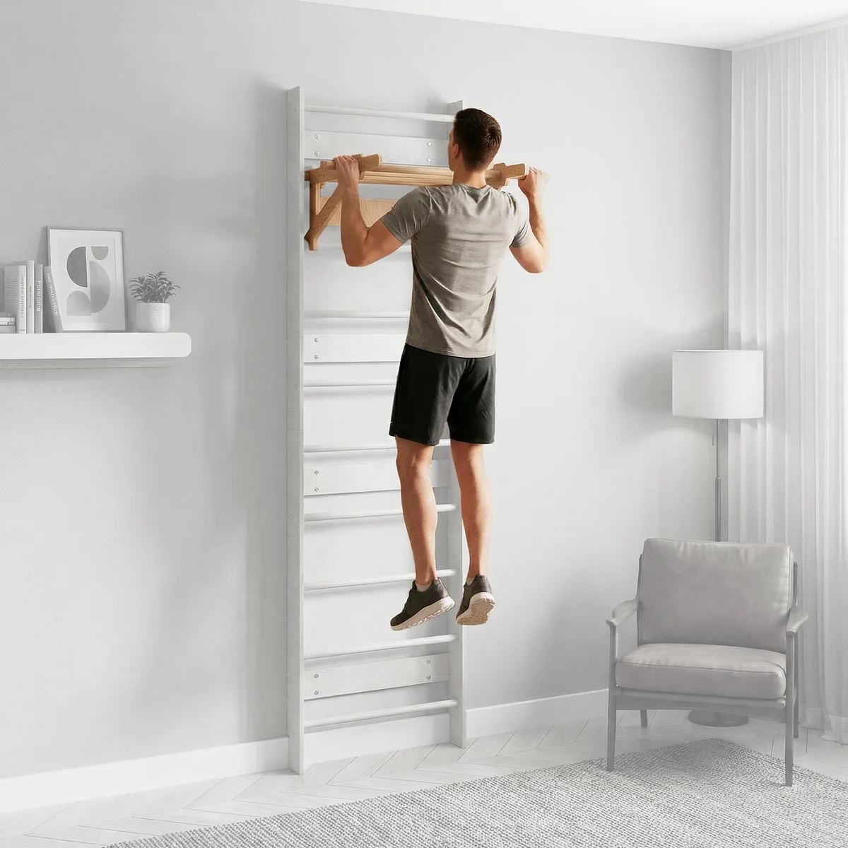 BusyKids EVERGYM optrekstang (uitbreidingsmodule) - Naturel - 2