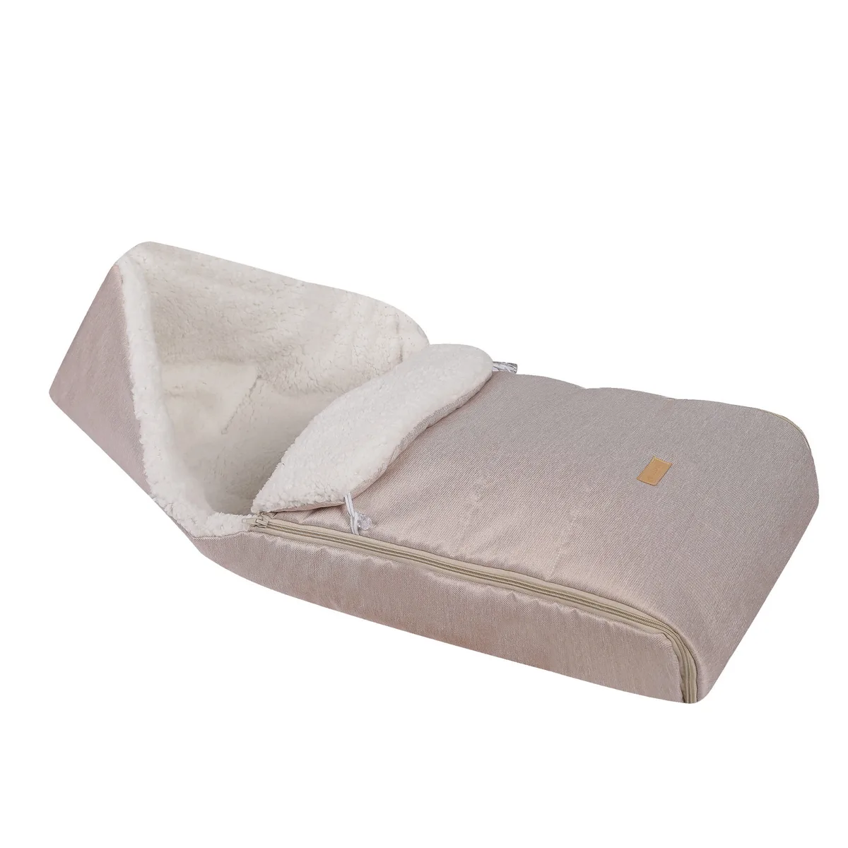 Winterslaapzak / voetenzak - 90/110/120 cm - beige - Teddy (2)