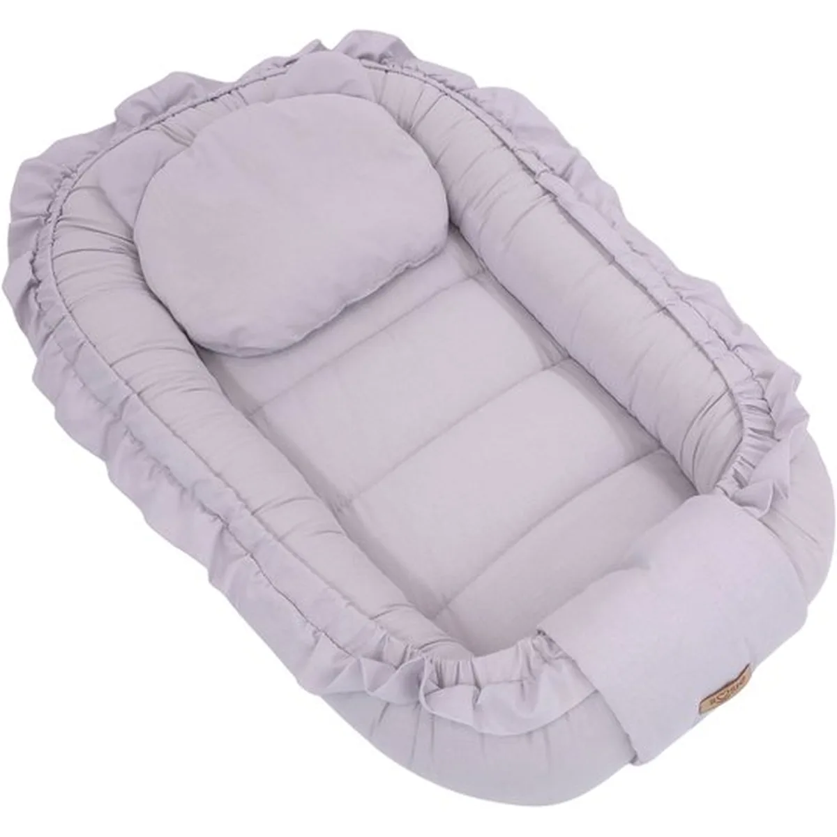 Babynestje - FRILL - Babynest SET met kussen - Grijs