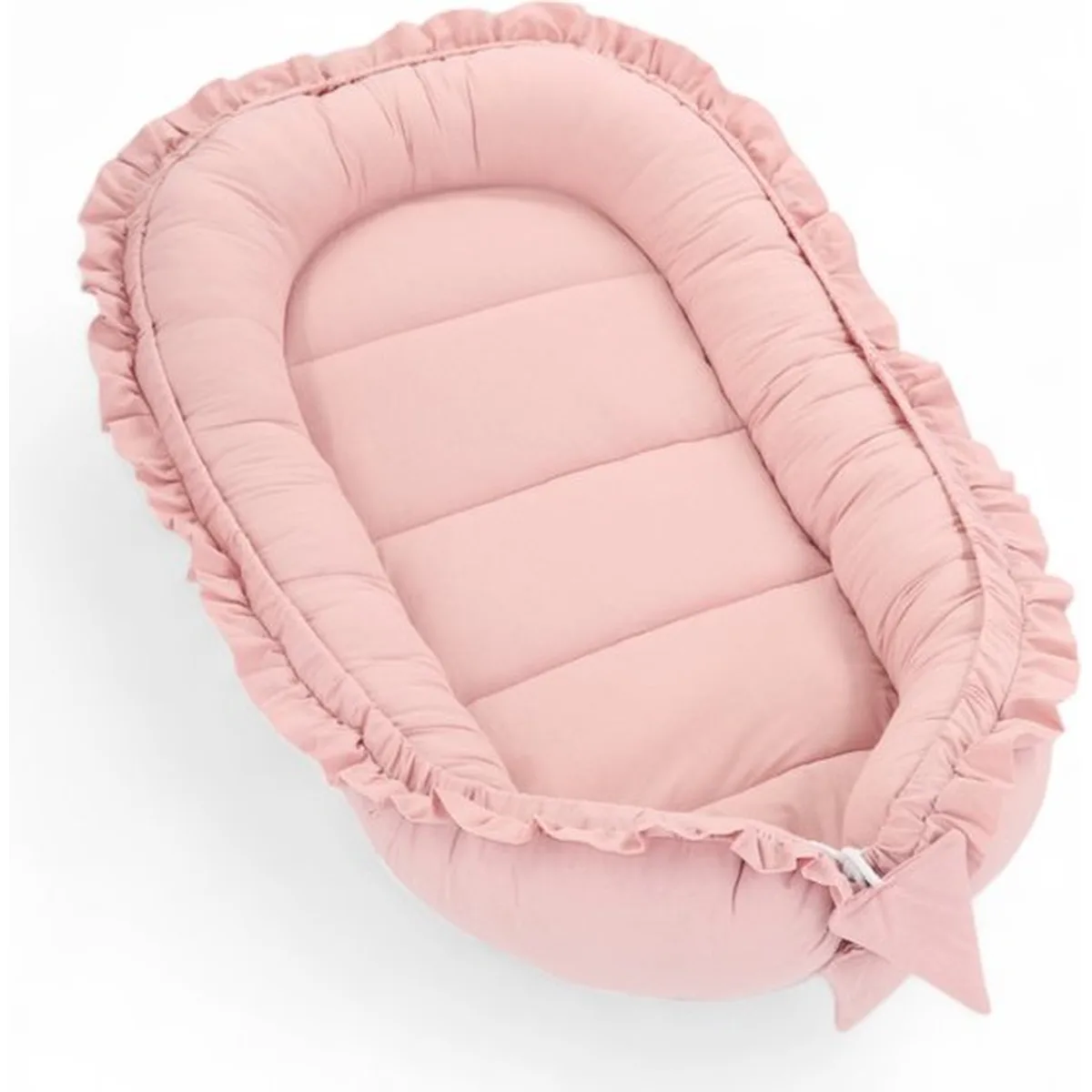 Babynestje - FRILL - Babynest SET met kussen - Roze
