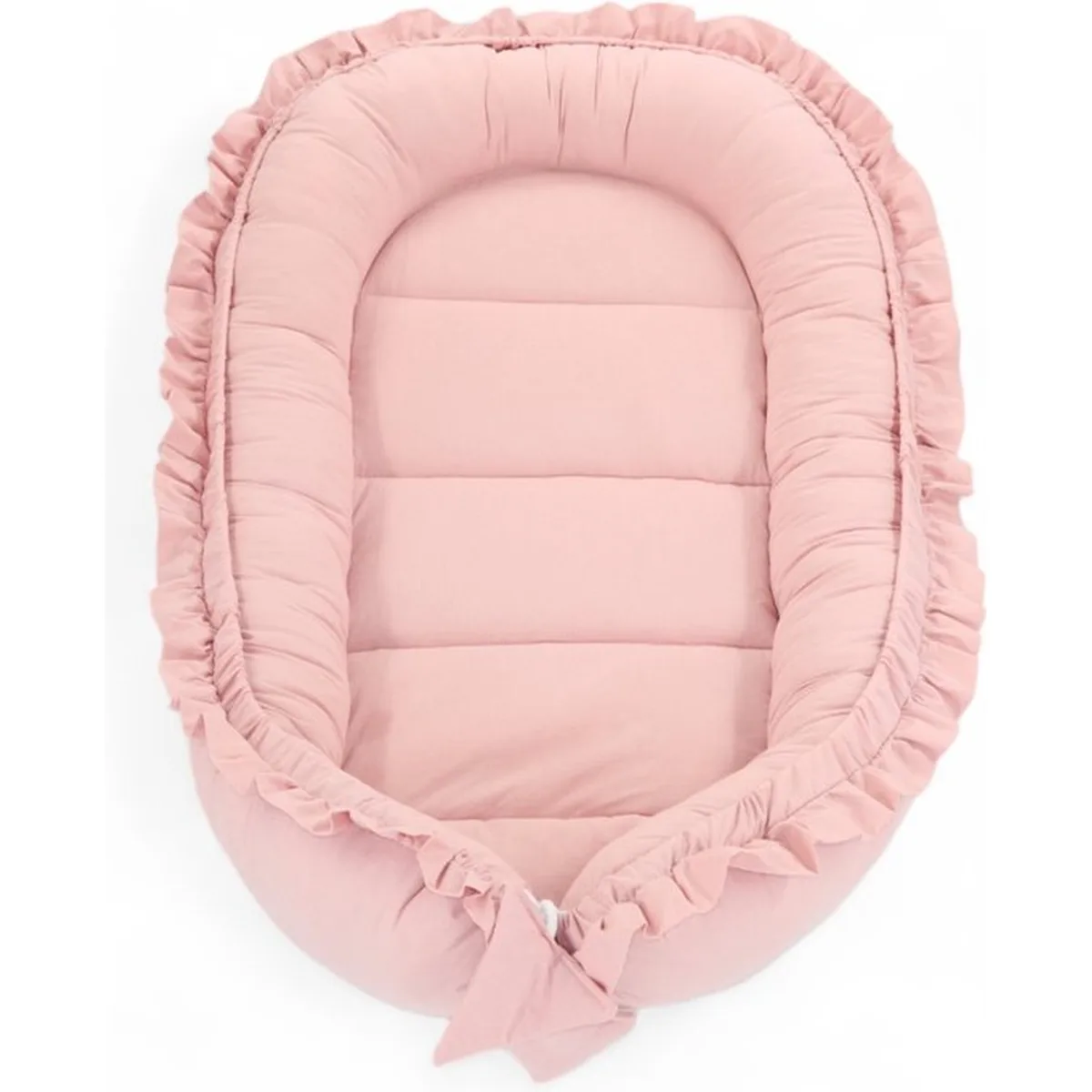 Babynestje - FRILL - Babynest SET met kussen - Roze - 2