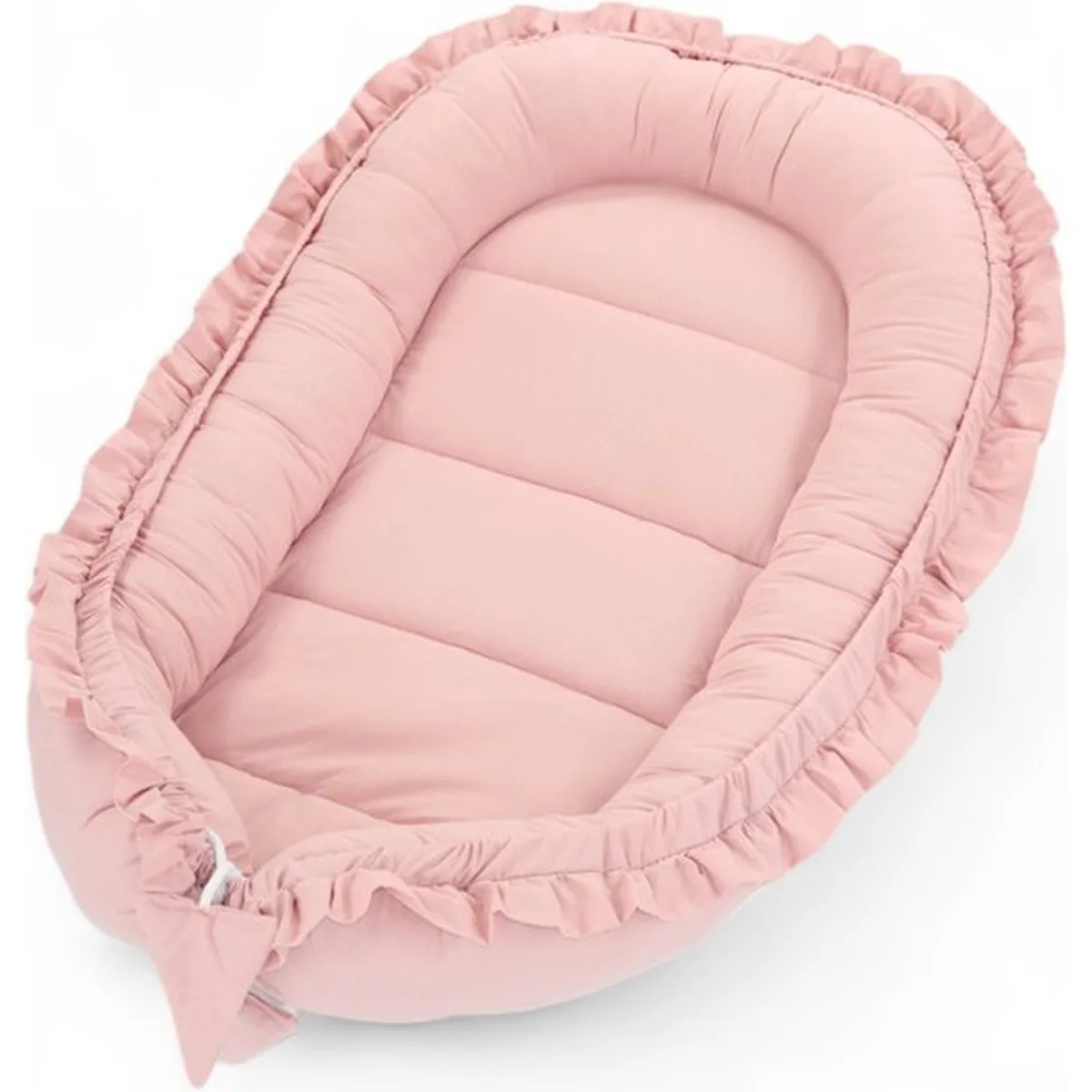 Babynestje - FRILL - Babynest SET met kussen - Roze - 5
