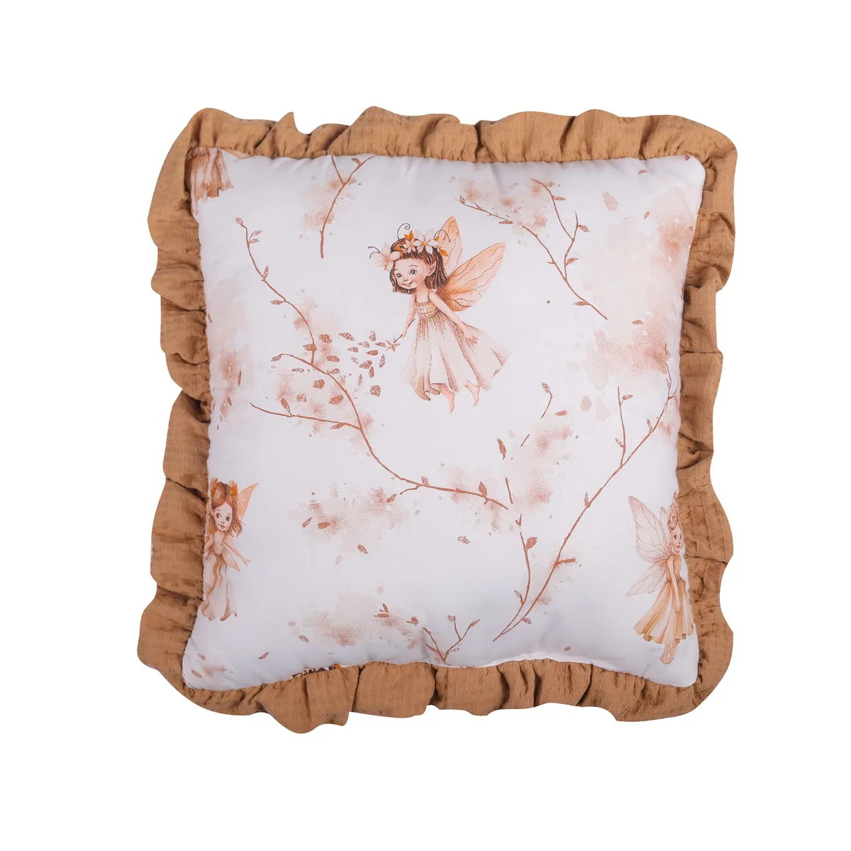 Sierkussen - 40x40 cm - beige - Wafelek (2)