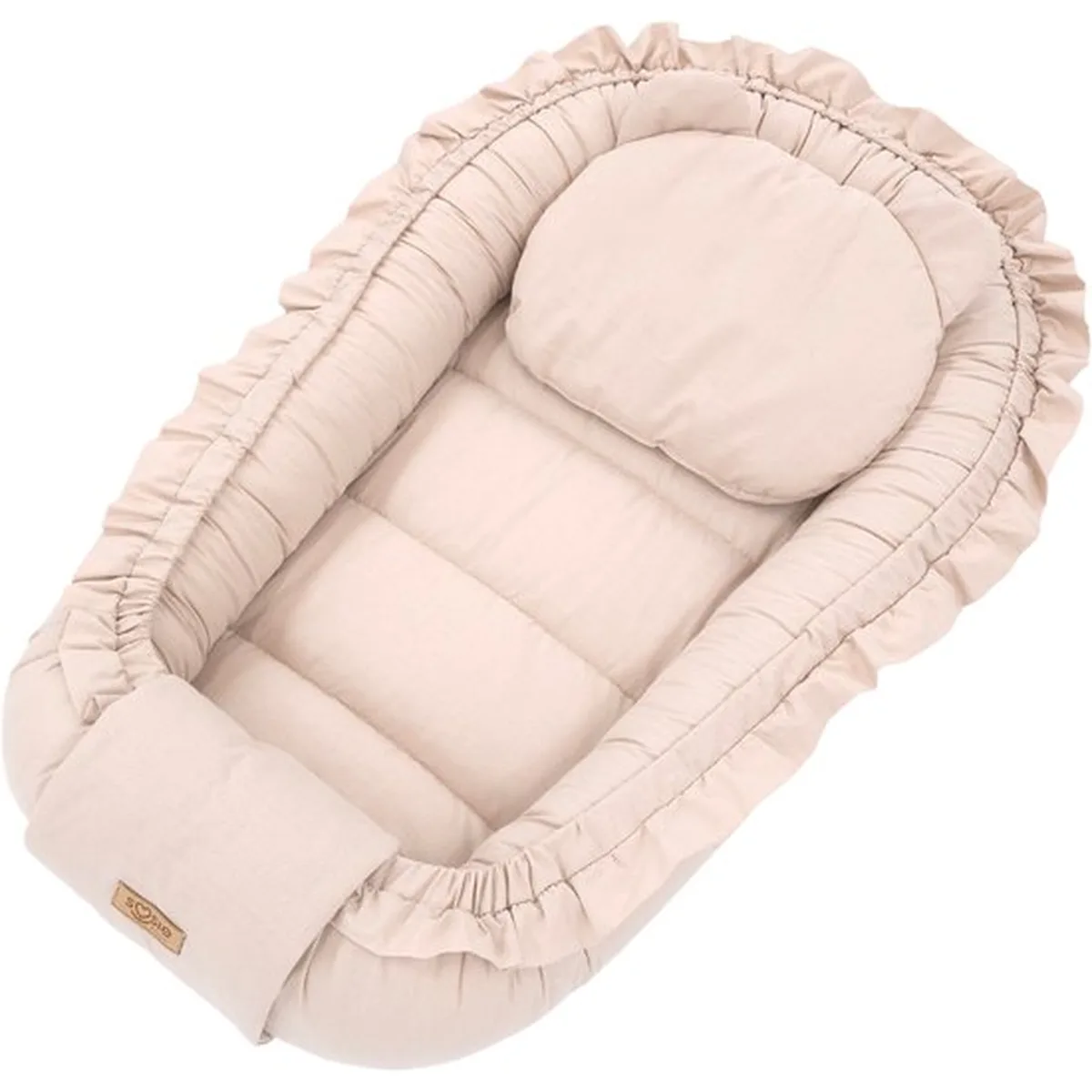 Babynestje - FRILL - Babynest SET met kussen - Beige - 2