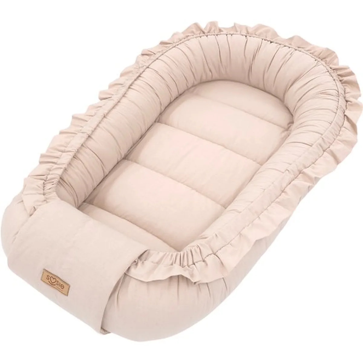 Babynestje - FRILL - Babynest SET met kussen - Beige - 3
