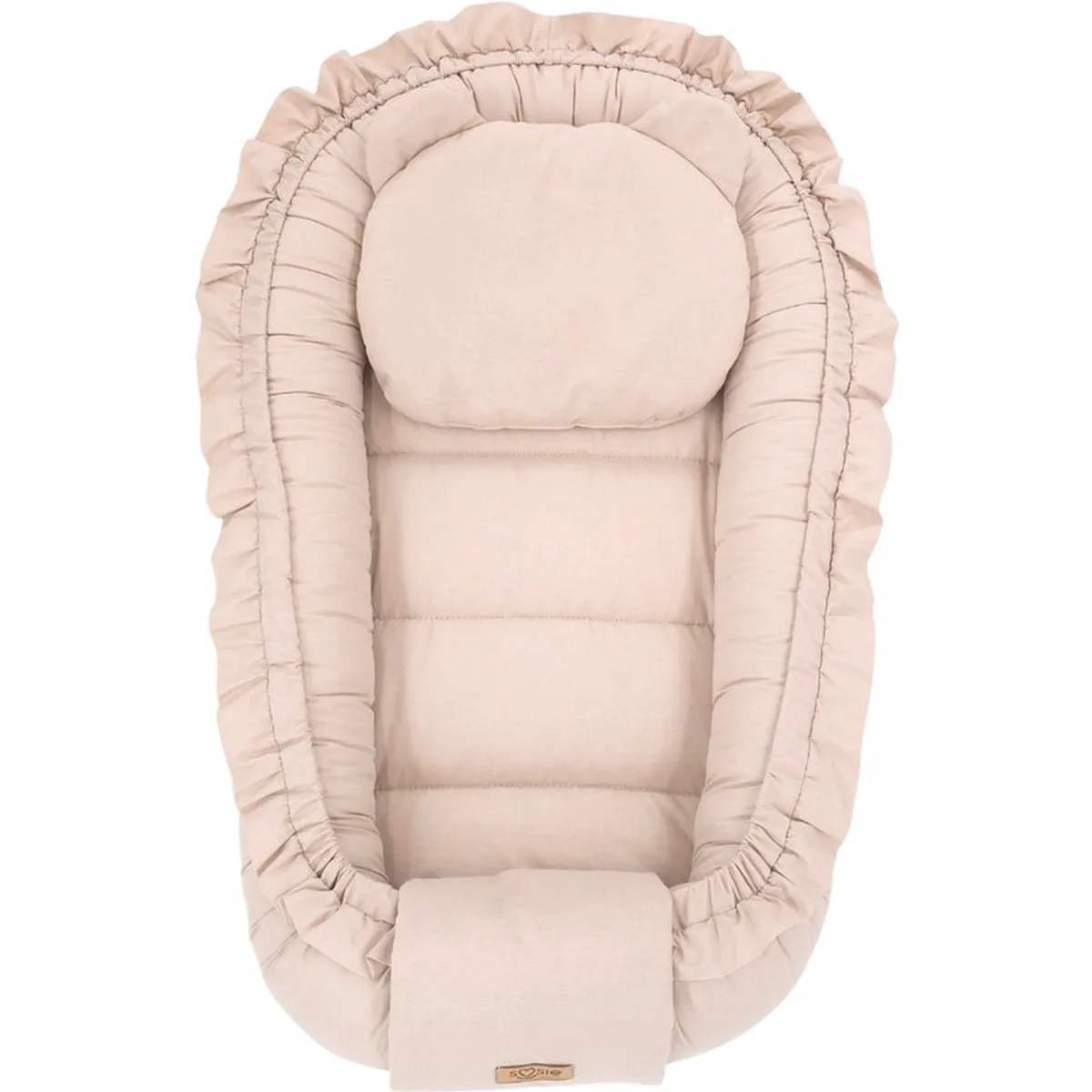 Babynestje - FRILL - Babynest SET met kussen - Beige - 6