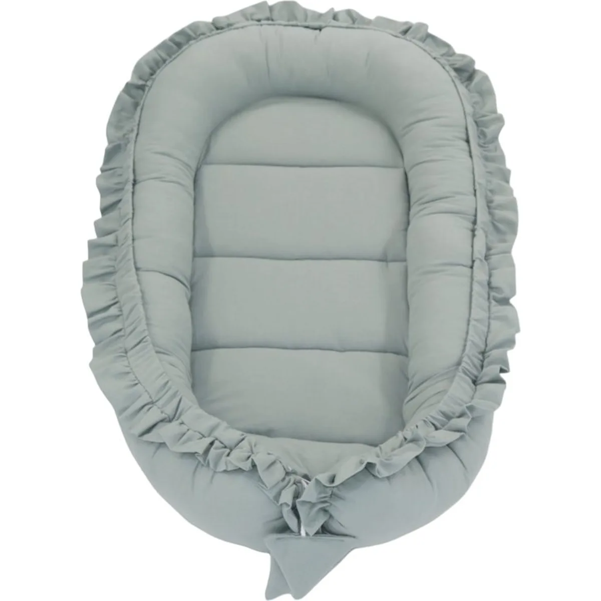 Babynestje - FRILL - Babynest SET met kussen - Groen