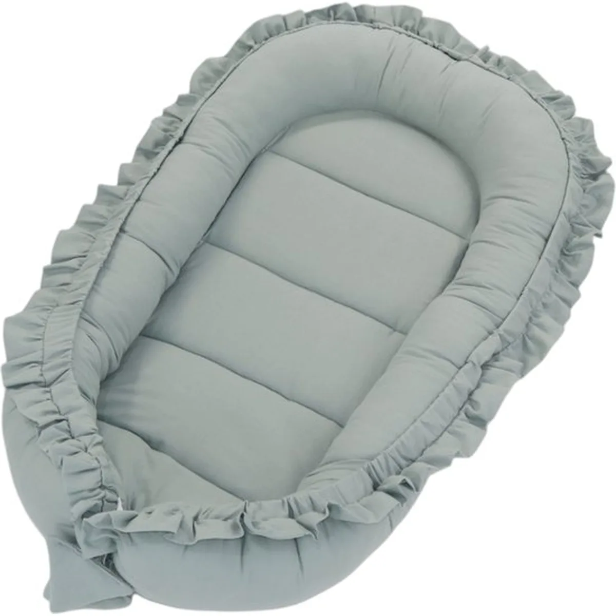 Babynestje - FRILL - Babynest SET met kussen - Groen - 2