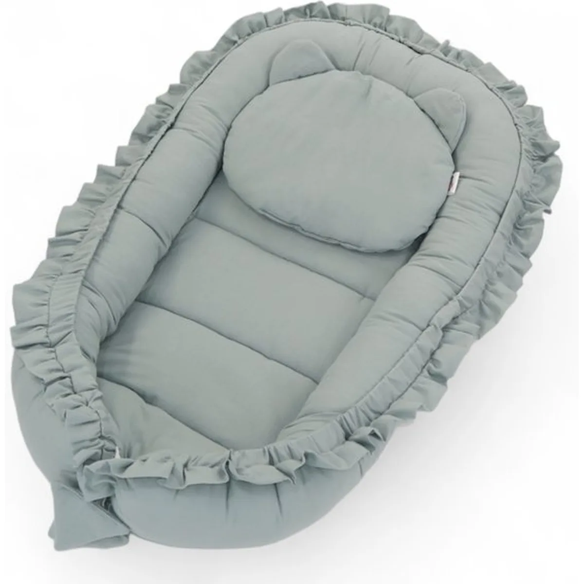 Babynestje - FRILL - Babynest SET met kussen - Groen - 3