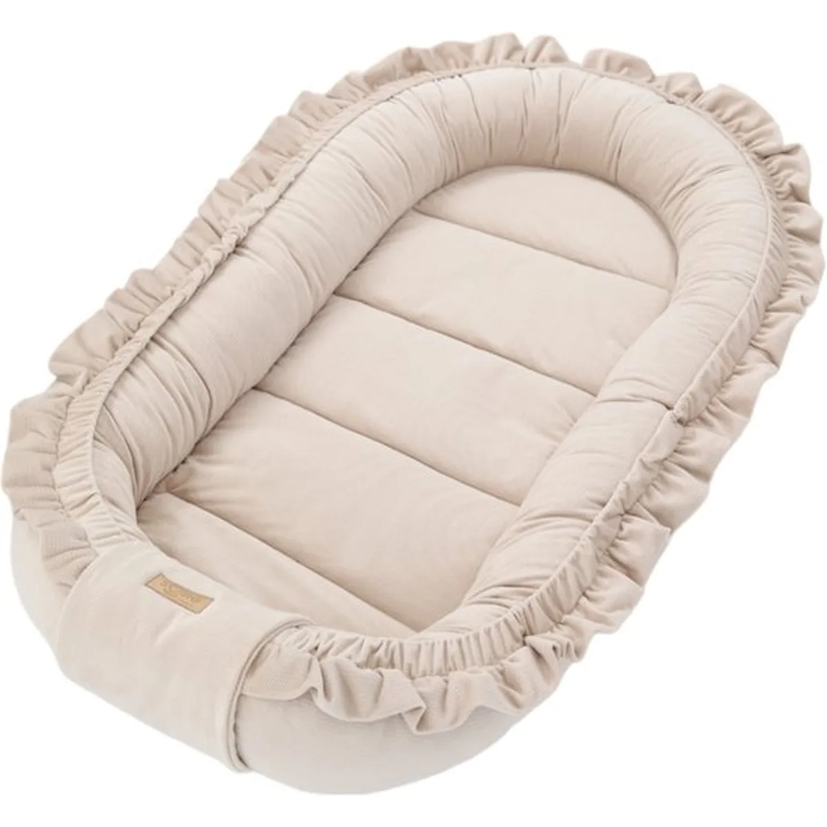 Babynestje - GLAMOUR - Babynest SET met kussen - VELVET - Beige - 4