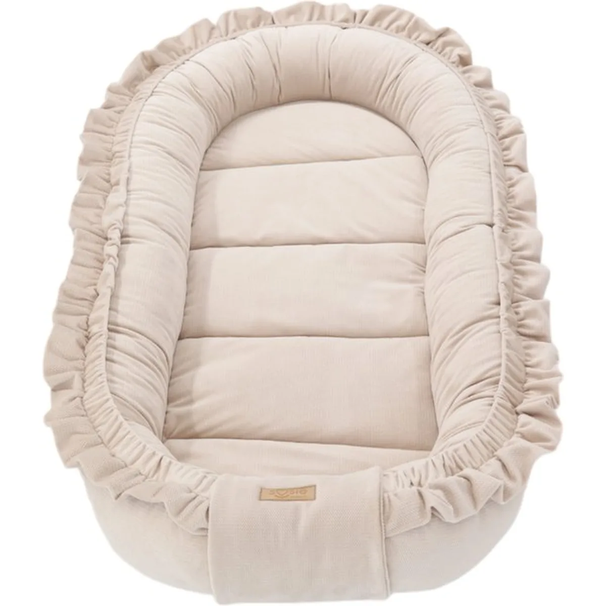 Babynestje - GLAMOUR - Babynest SET met kussen - VELVET - Beige - 5