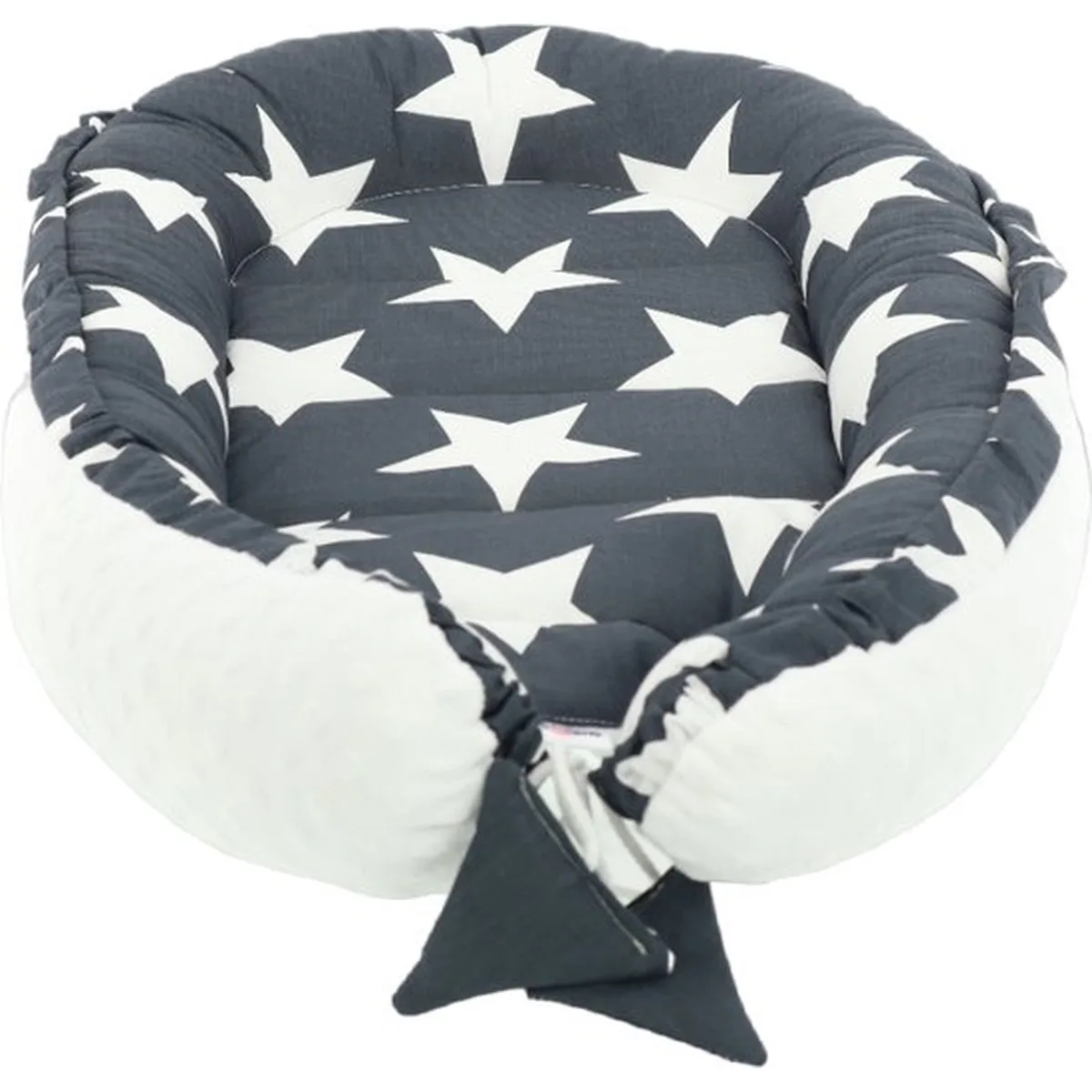 Babynestje Soosie Minky-collectie: Comfortabele Babynestje met Kussen voor Baby's van Luxe Katoen en White Minky - Perfecte Toevoeging aan de Babykamer - 4