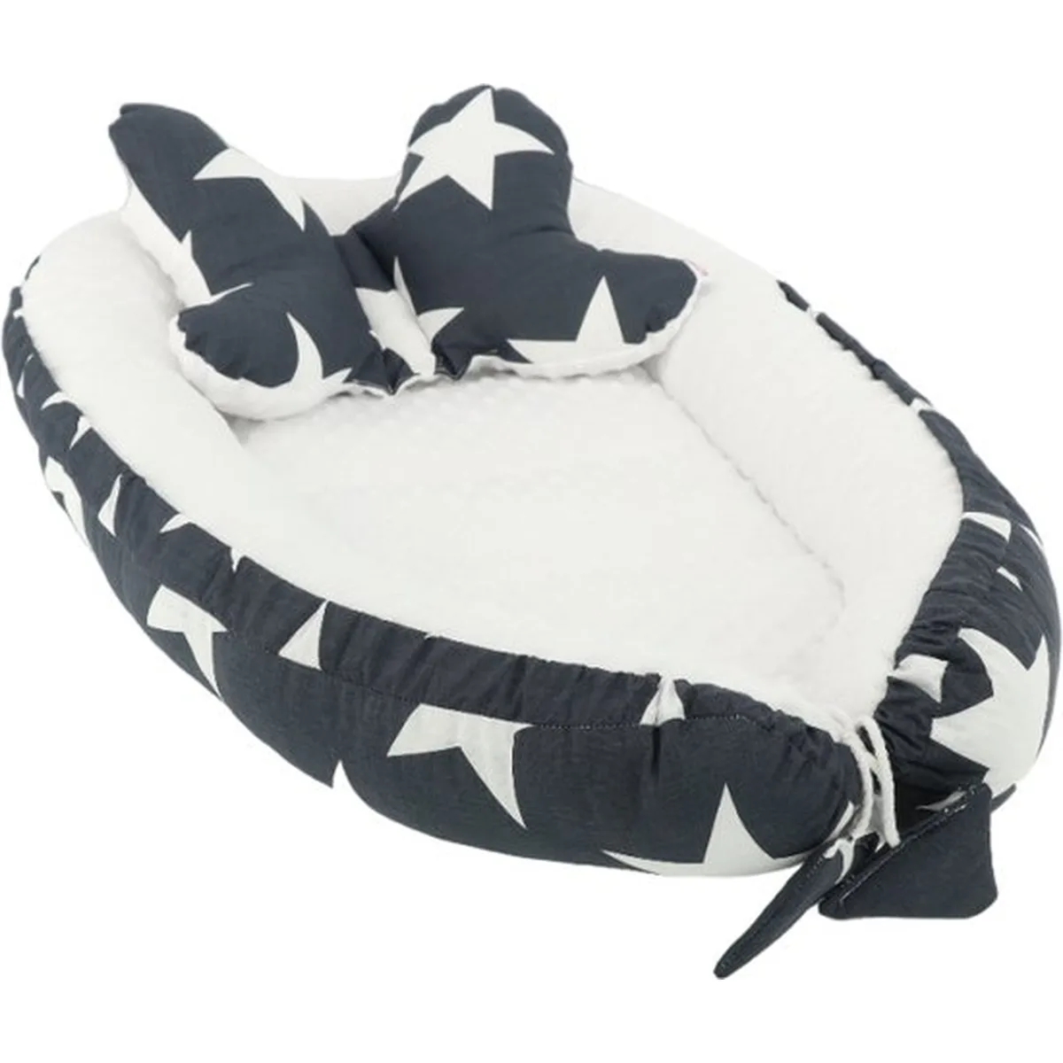 Babynestje Soosie Minky-collectie: Comfortabele Babynestje met Kussen voor Baby's van Luxe Katoen en White Minky - Perfecte Toevoeging aan de Babykamer - 7