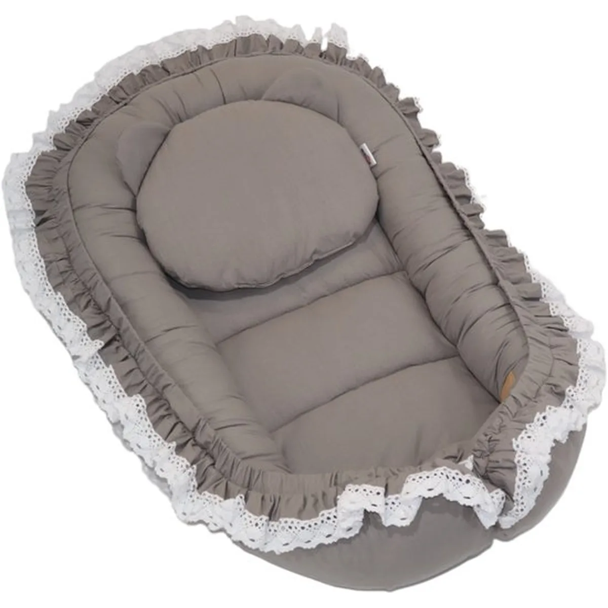 Babynestje - LUXE - Babynest SET met kussen - Grijs - 3