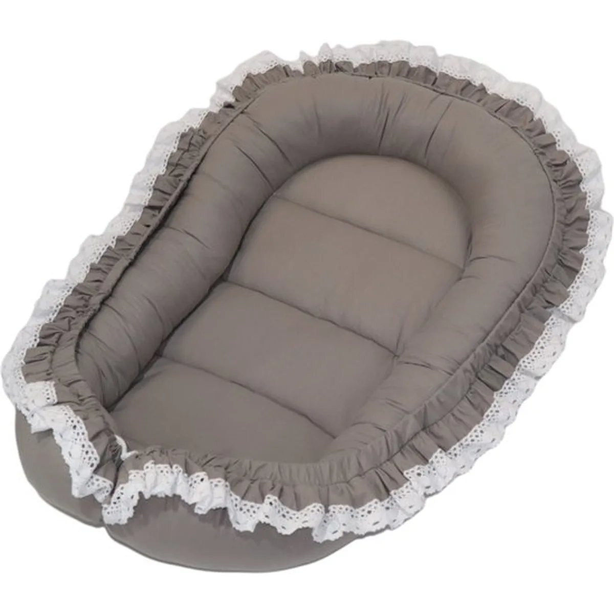 Babynestje - LUXE - Babynest SET met kussen - Grijs - 4