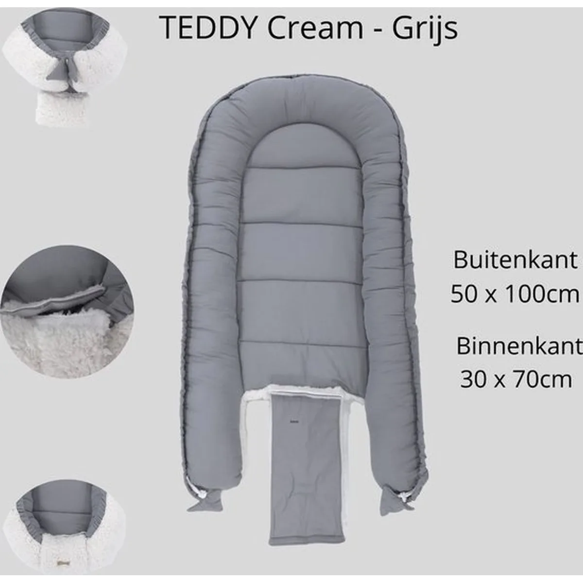 Soosie - Baby Nestje - Babynestje - Zacht en Veilig - Dubbelzijdig Teddy Katoen - 6