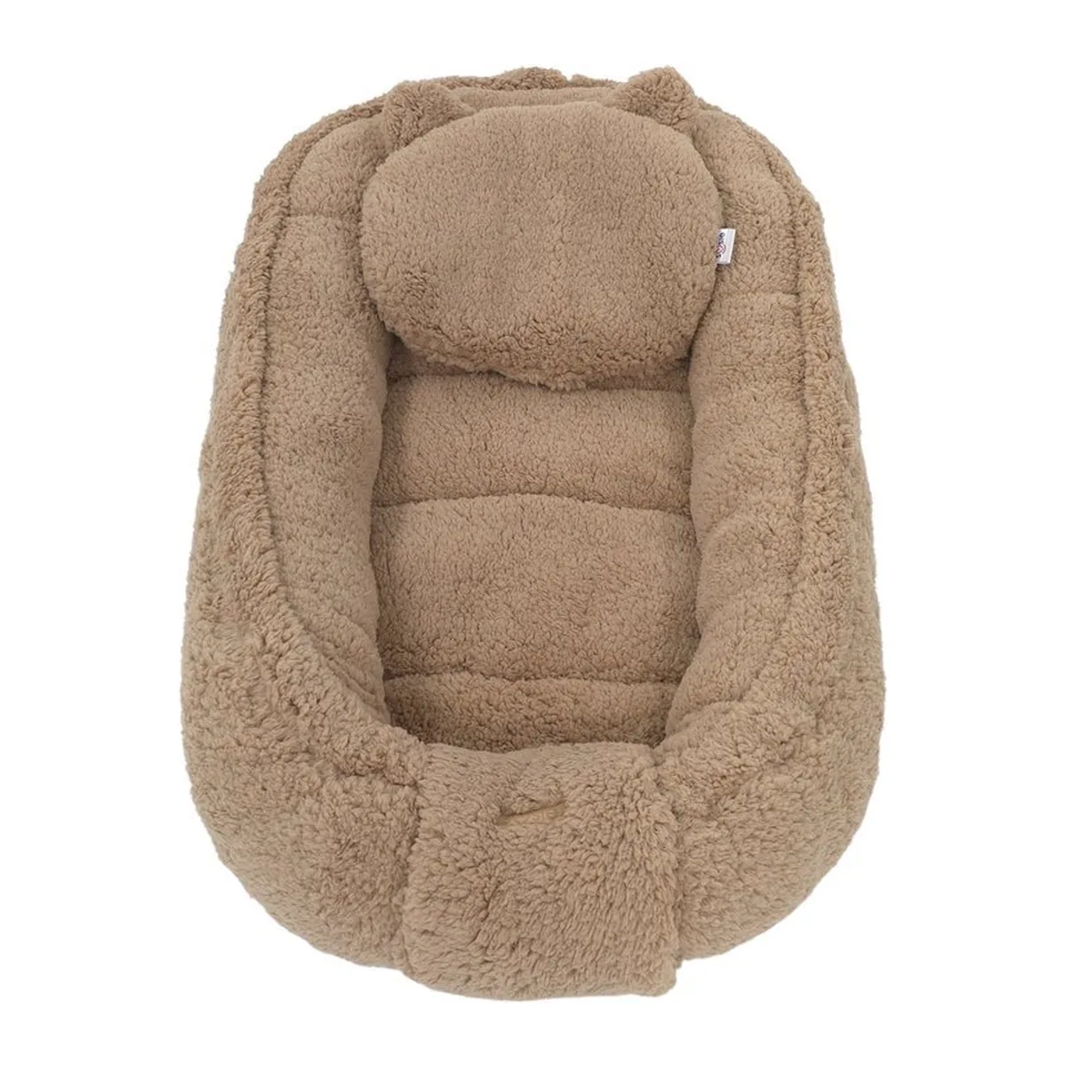 Soosie - Baby Nestje - Babynestje - Zacht en Veilig - Bruin Teddy Katoen - 7