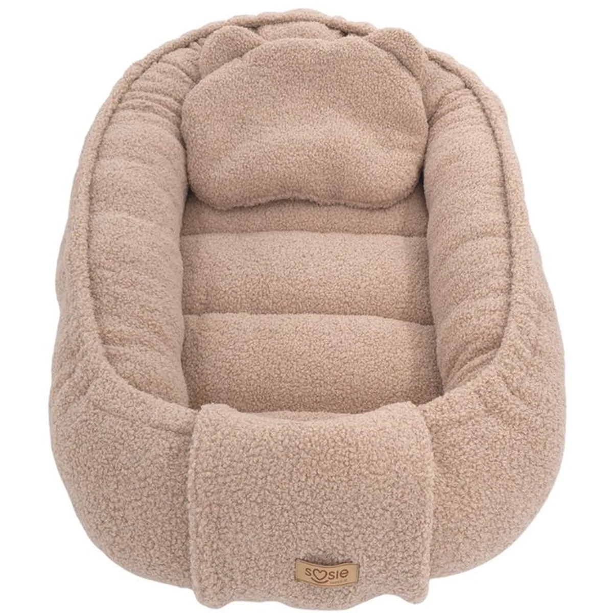 Soosie - Baby Nestje - Babynestje - Zacht en Veilig - Bruin Teddy Katoen - 6