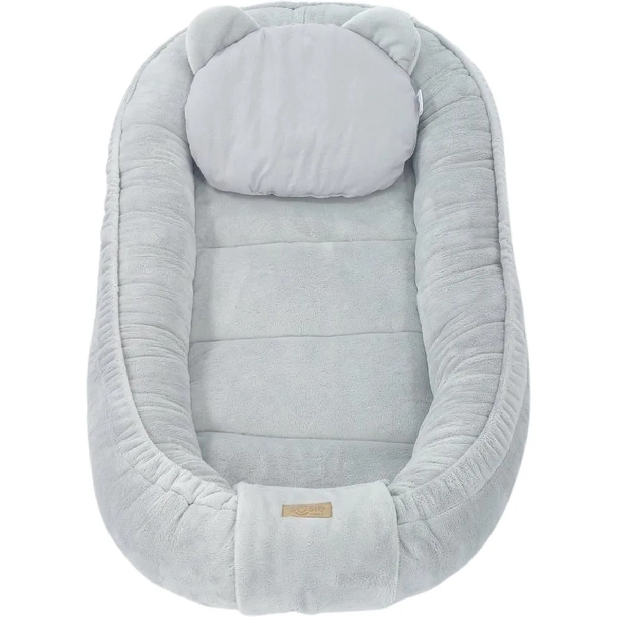 Soosie - Babynestje - Babynest - Veilig en Comfortabel - Minky Pluche - Grijs