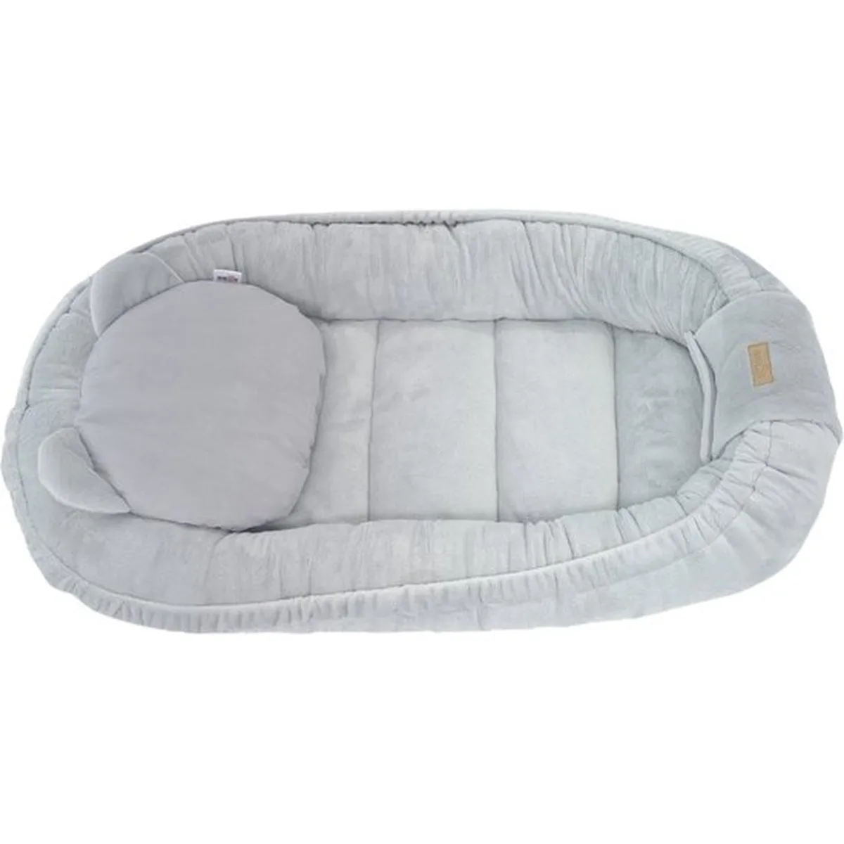Soosie - Babynestje - Babynest - Veilig en Comfortabel - Minky Pluche - Grijs - 2