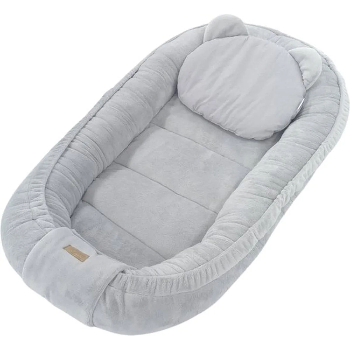 Soosie - Babynestje - Babynest - Veilig en Comfortabel - Minky Pluche - Grijs - 4
