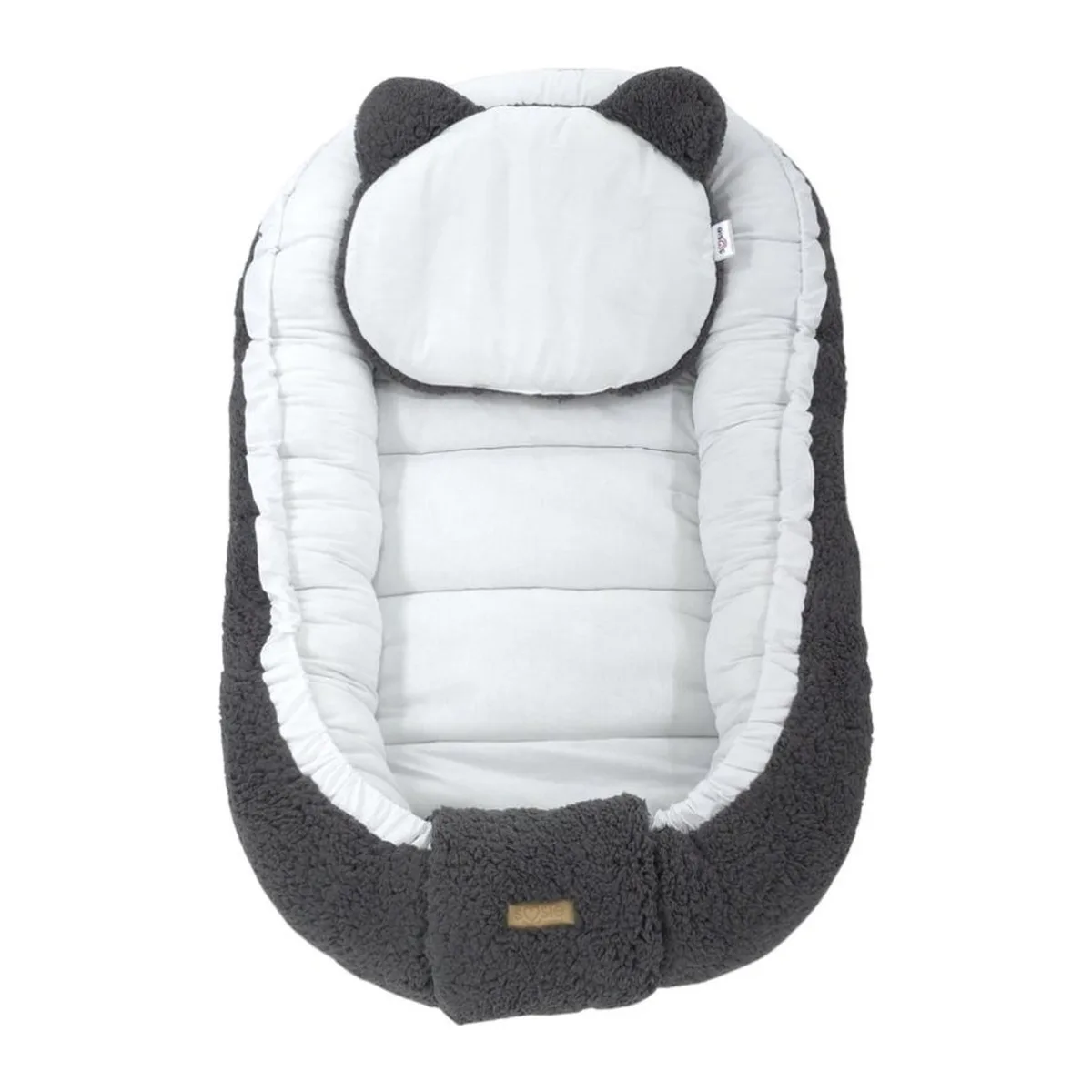 Soosie - Babynestje - Dubbelzijdig - Teddy Grijs met Witte Katoen - Comfortabel en Veilig - 7