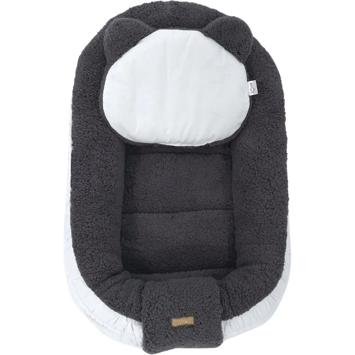Soosie - Babynestje - Dubbelzijdig - Teddy Grijs met Witte Katoen - Comfortabel en Veilig - 6