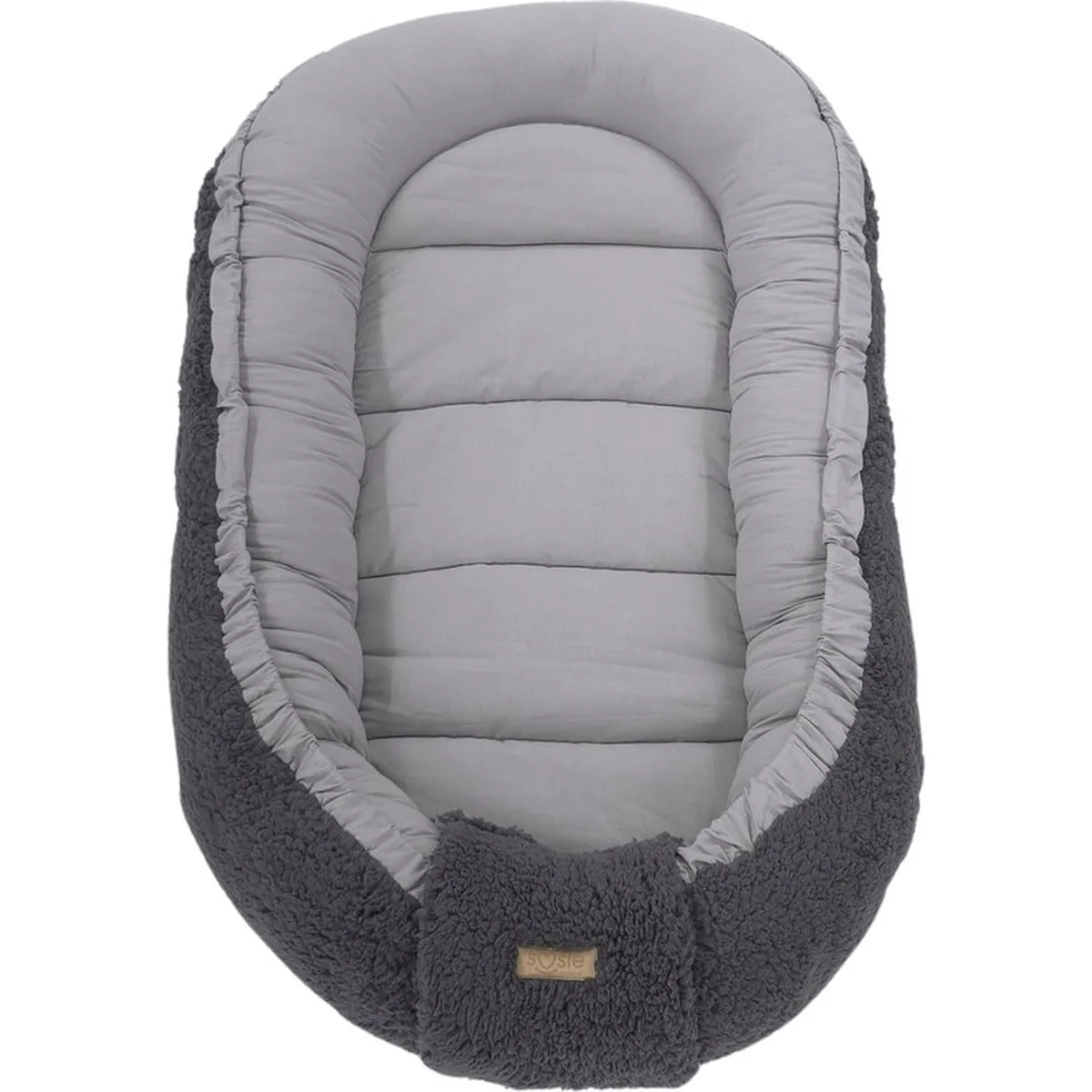 Soosie - Babynestje - Dubbelzijdig - Teddy Grijs met Grijze Katoen - Comfortabel en Veilig - 6