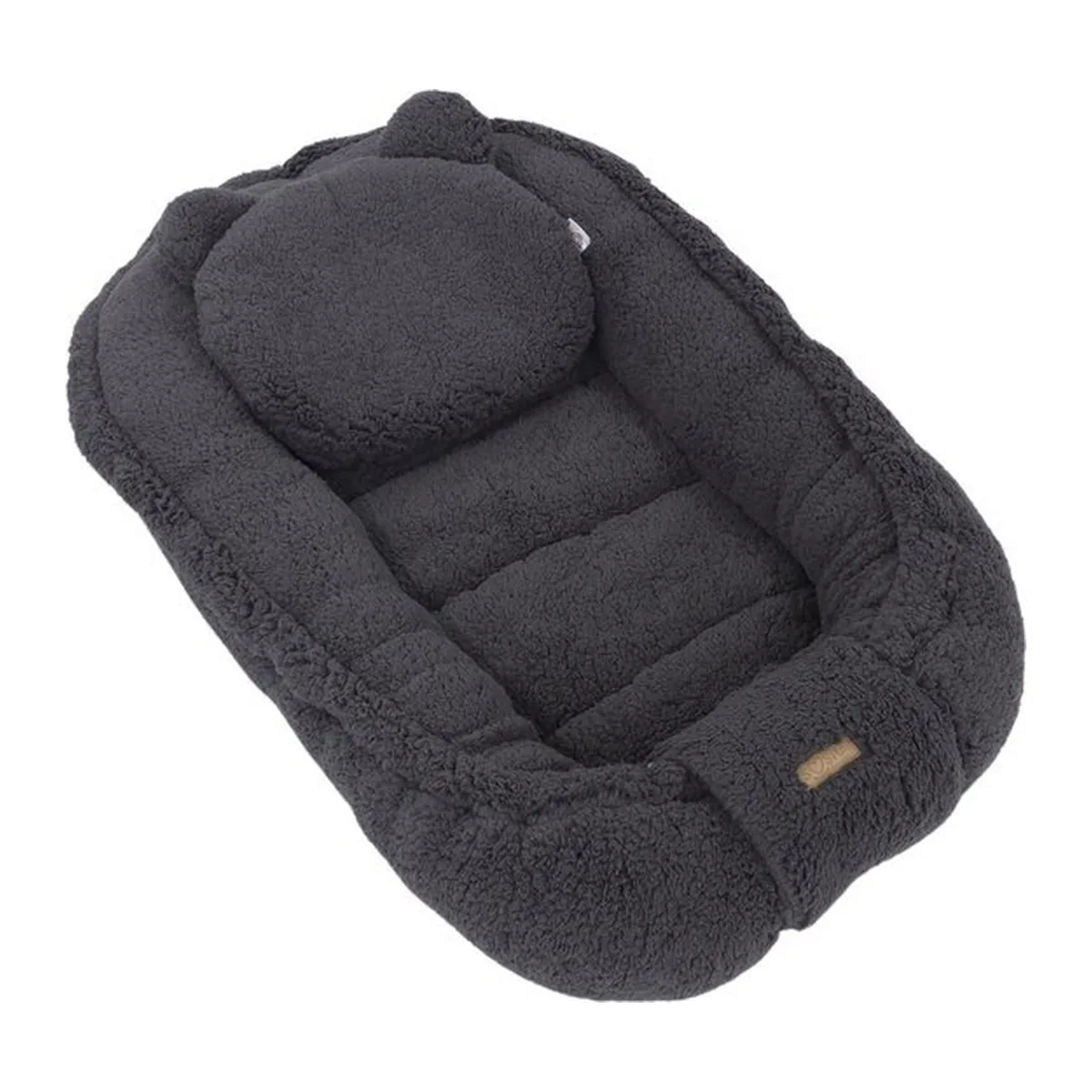 Soosie - Babynestje Teddy- Veilig en Comfortabel - Grijs Teddy Katoen - Knusse Slaapplek voor je Baby - 5